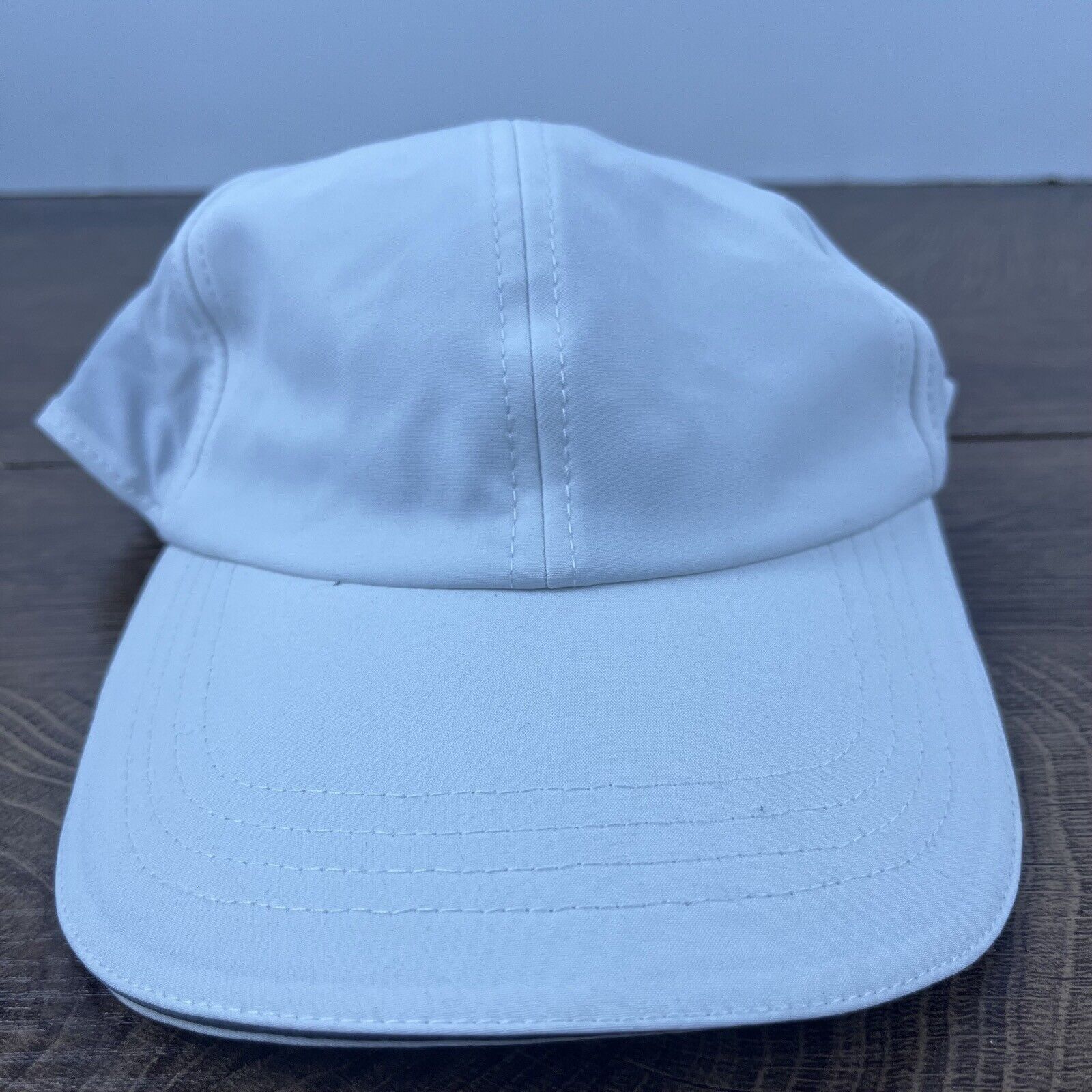Other White Running Hat Adult Cap Athletic White Cap Hat Adjustabl Size ONE SIZE - 1 Thumbnail