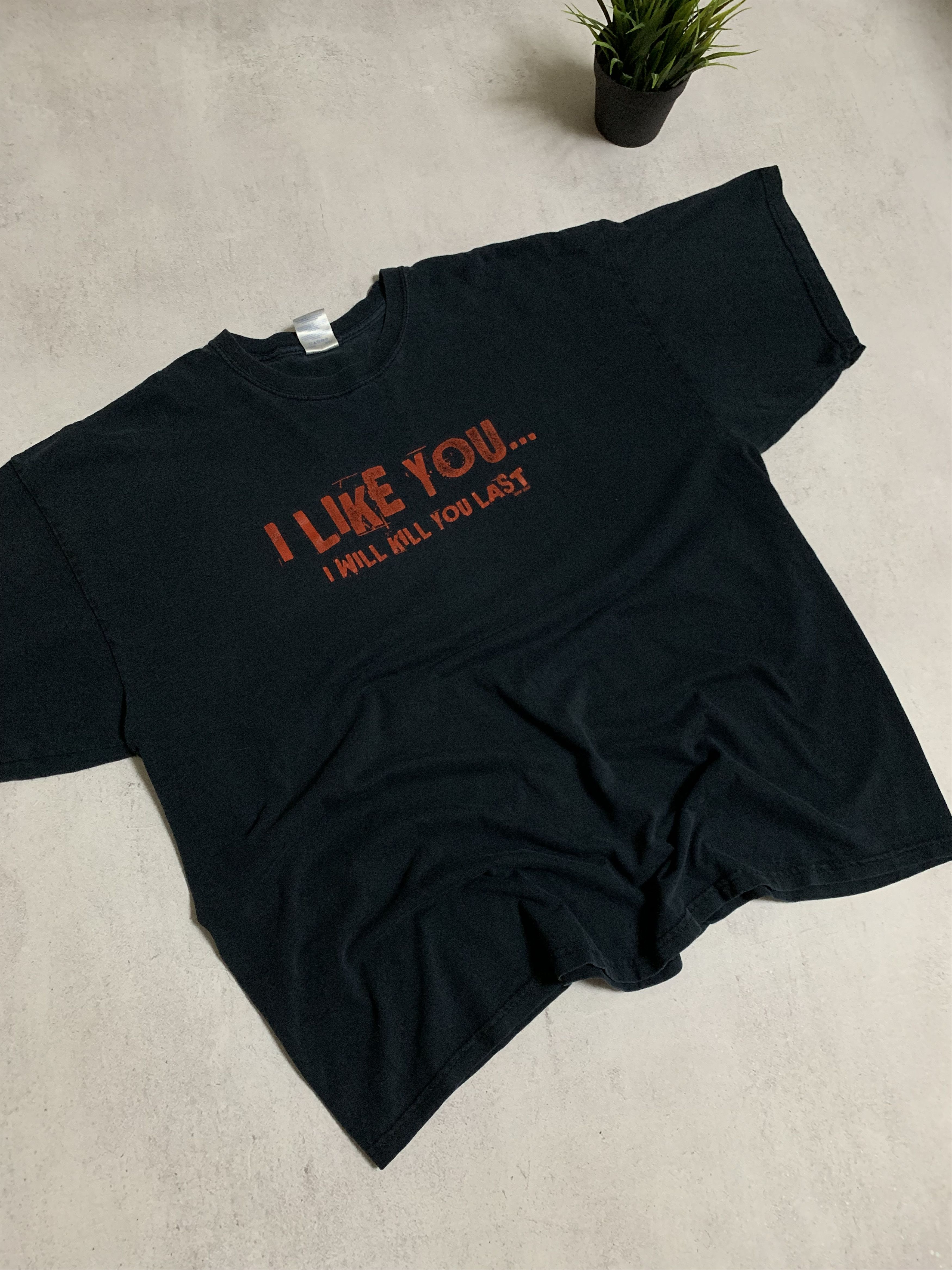 Vintage Vintage I Will Kill Your Last T Shirt Tee Humor Baggy 90s Size US XXL / EU 58 / 5 - 2 Thumbnail