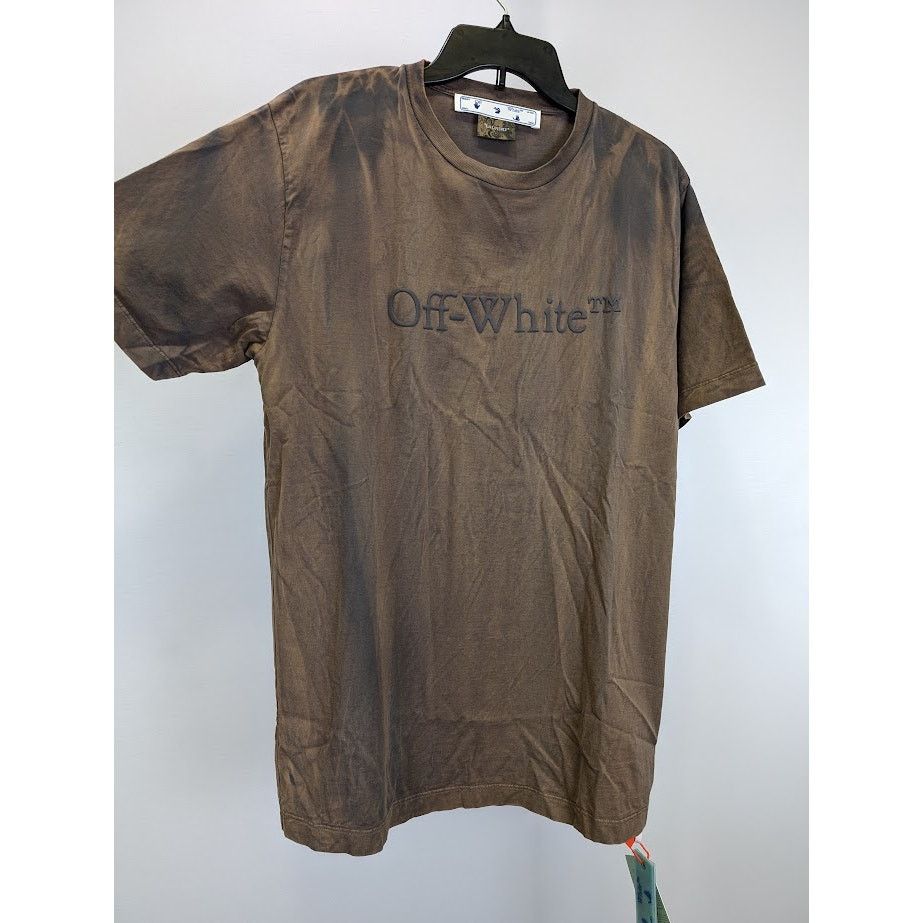Off-White o1rshd1 Bookish Laund Slim Short Sleeve T-Shirt in Brown Size US L / EU 52-54 / 3 - 10 Thumbnail