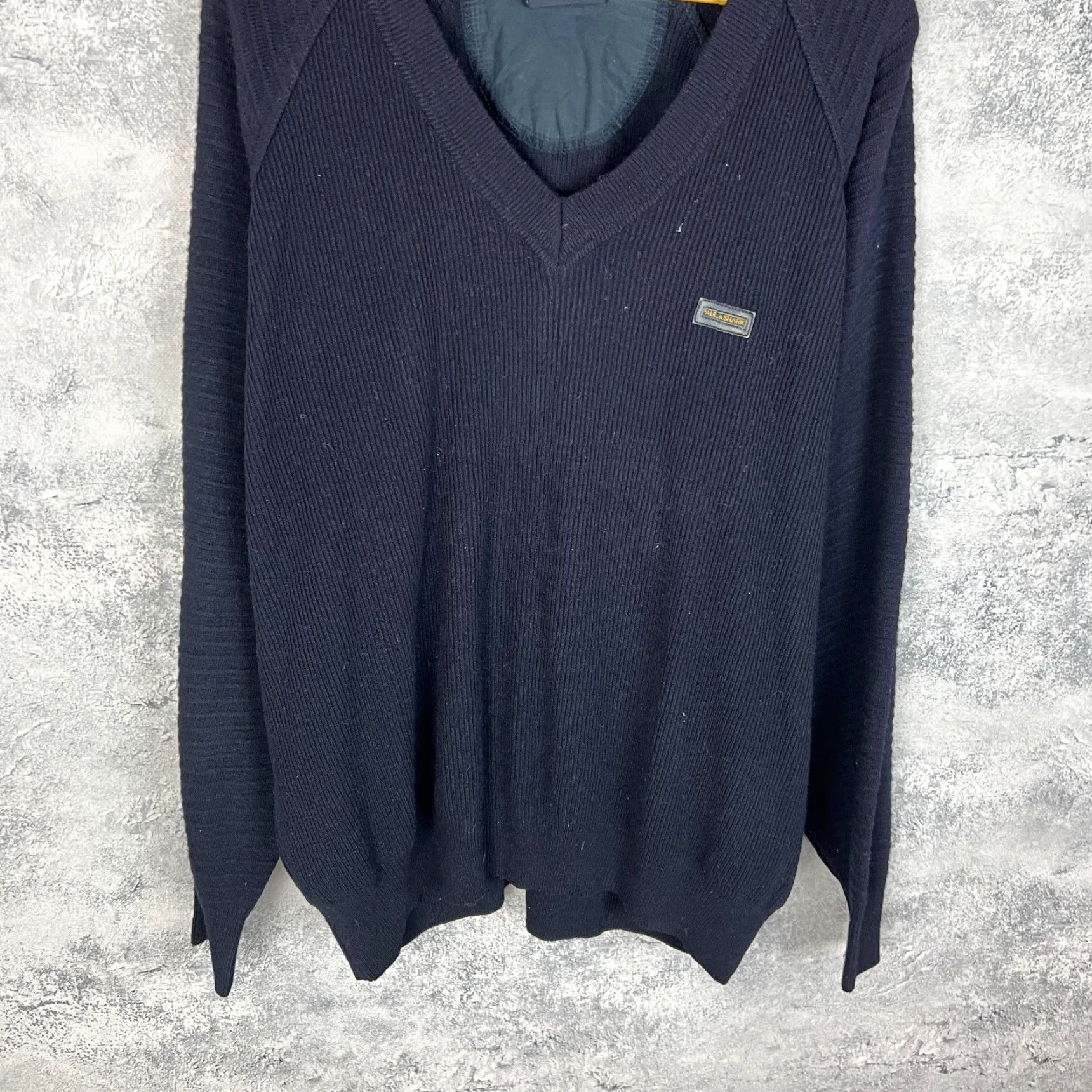 Paul & Shark Paul & Shark Yachting Sweater Navy V-Neck Pullover Logo Patch Size L Mens Size US L / EU 52-54 / 3 - 3 Thumbnail