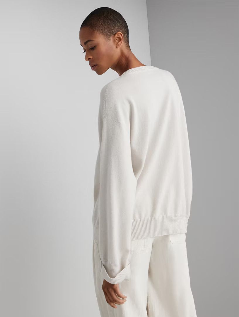Brunello Cucinelli o1la1rc1a0325 Cashmere Sweater in Ivory Size M / US 6-8 / IT 42-44 - 3 Thumbnail