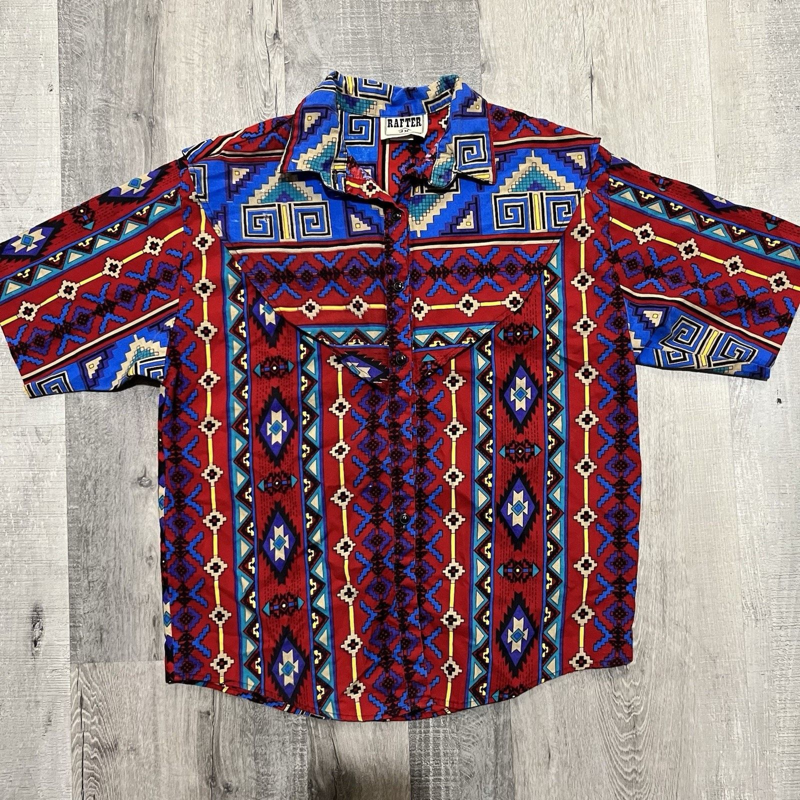 Other Rafter JX Western Aztec Cowboy Shirt Southwestern M Size US M / EU 48-50 / 2 - 1 Thumbnail
