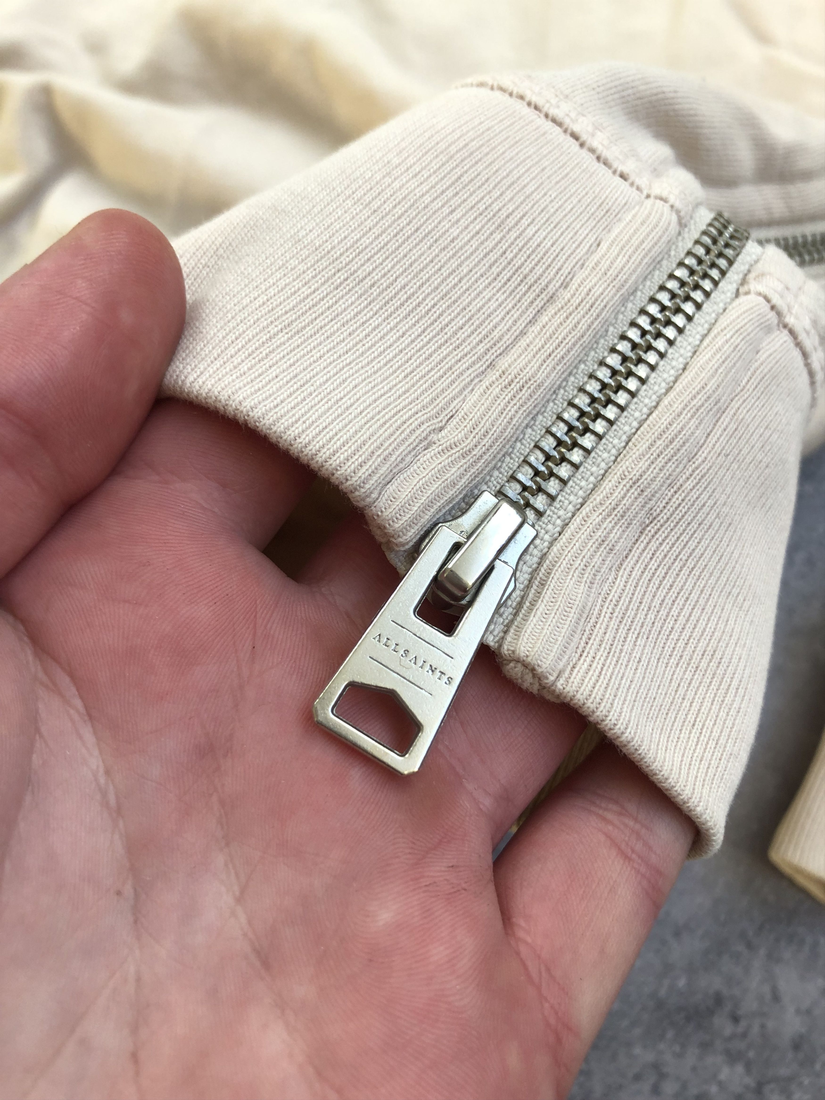 Allsaints ALLSAINTS Avantgarde Zip Sweatshirt Beige Streetwear S Size Size US S / EU 44-46 / 1 - 7 Thumbnail