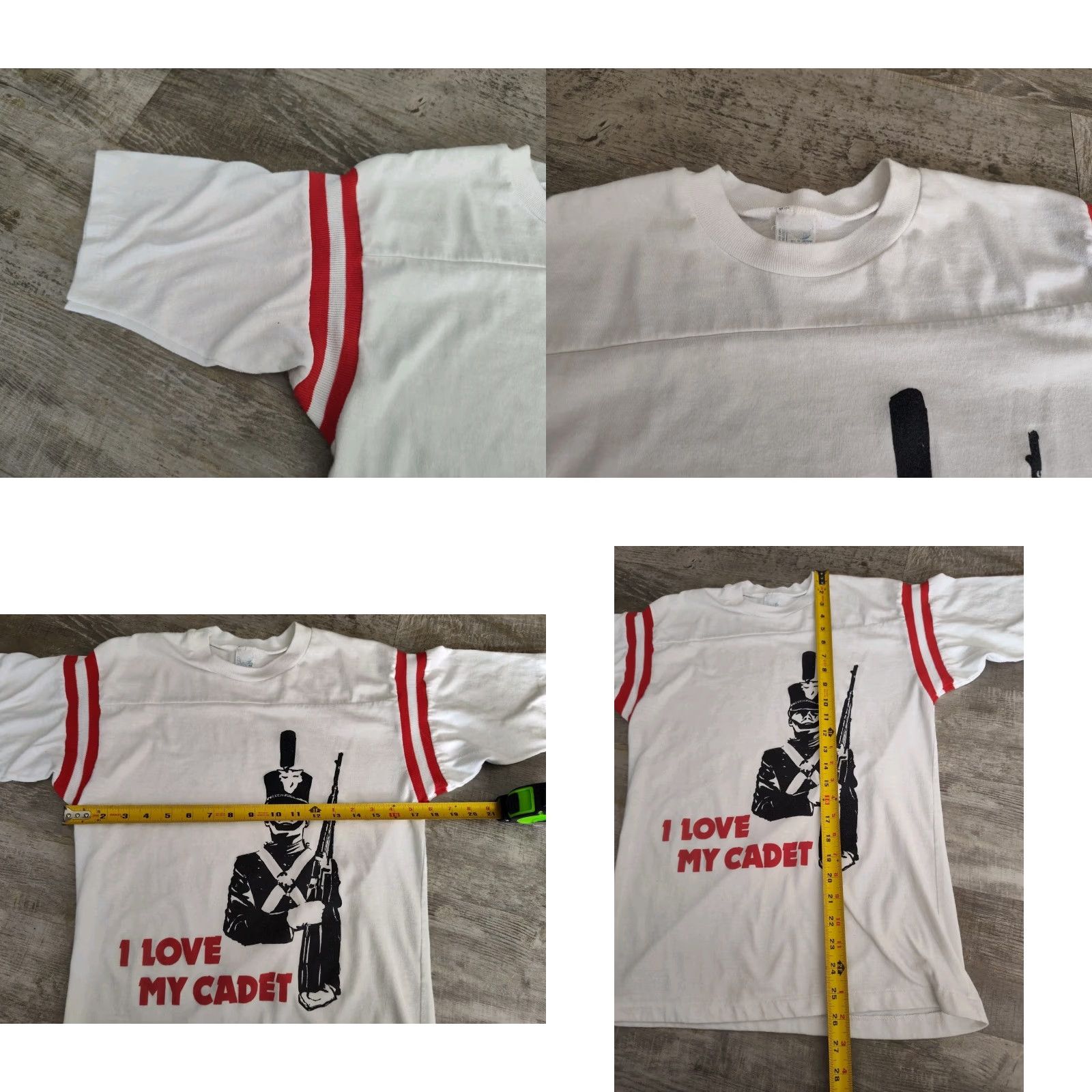 Vintage VINTAGE Artex Tee Shirt "Love My Cadet" White Medium USA Made Single Stitch Size US M / EU 48-50 / 2 - 8 Thumbnail