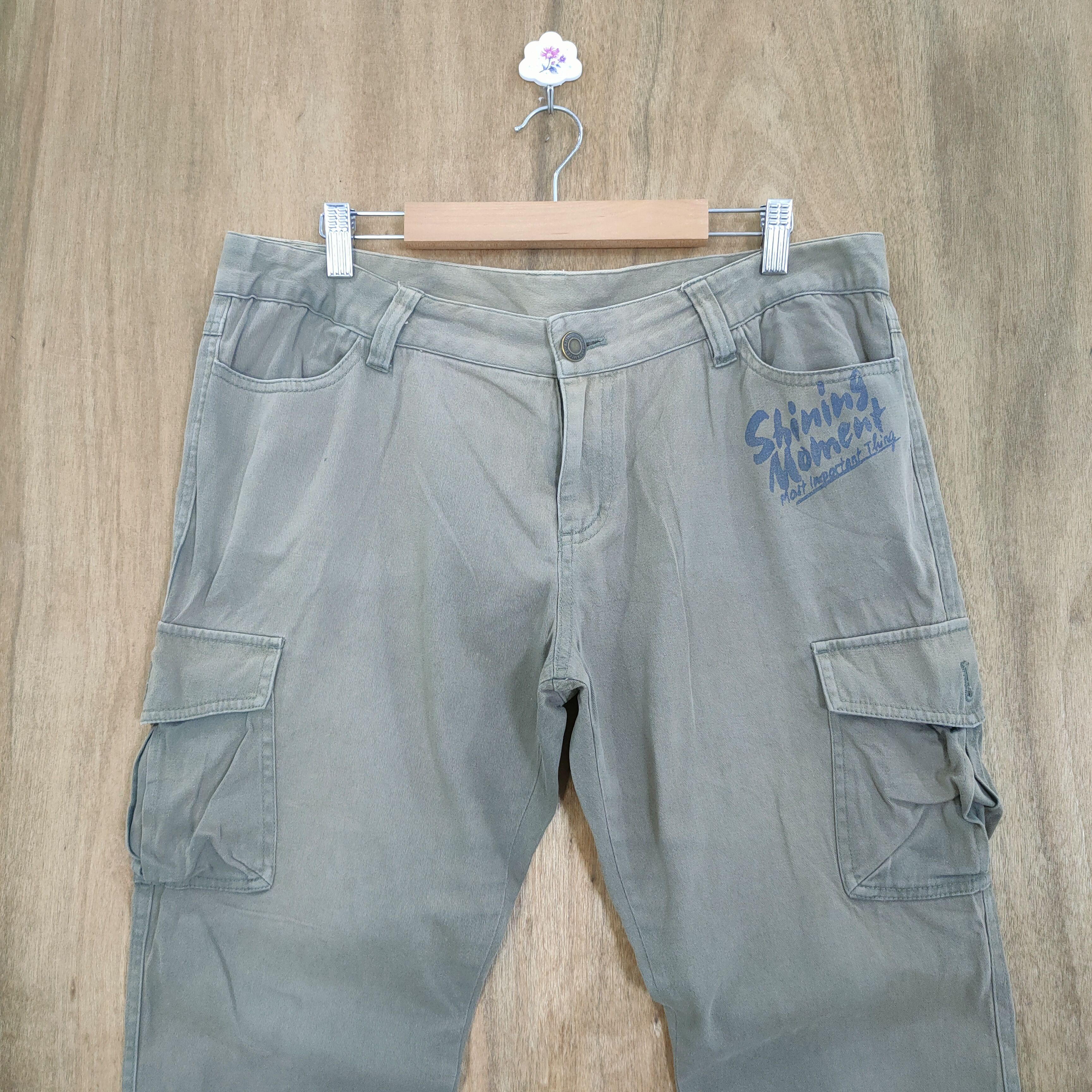 Japanese Brand VINTAGE JAPANESE PLG FADED CARGO PANTS Size US 34 / EU 50 - 2 Thumbnail