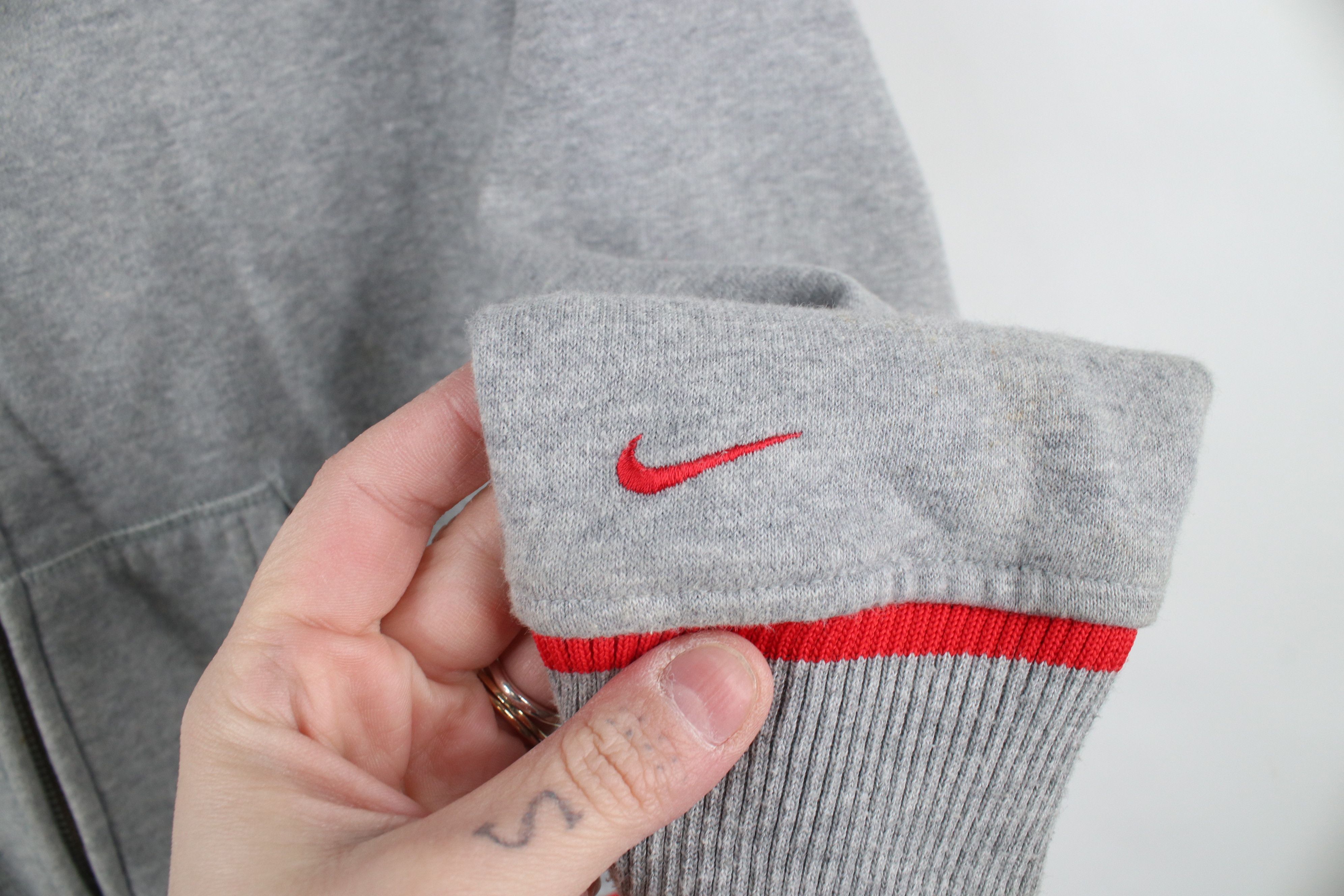 Nike × Vintage Vintage Nike Mini Swoosh Ohio State University Zip Hoodie Size M / US 6-8 / IT 42-44 - 4 Thumbnail