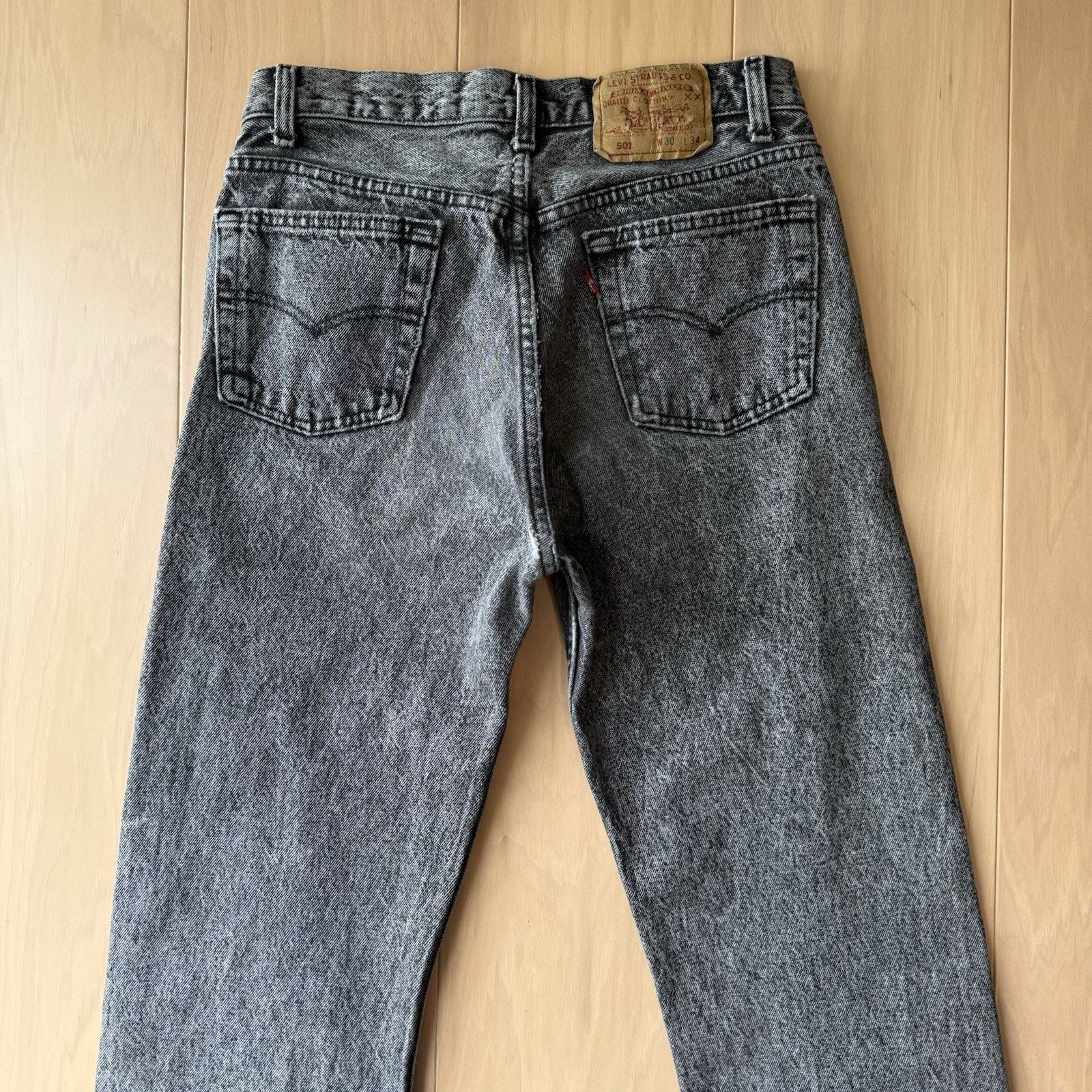 Levi's × Vintage Vintage Levis 501 Jeans 29 Black Stone Wash 80s Denim USA Size US 29 - 6 Thumbnail