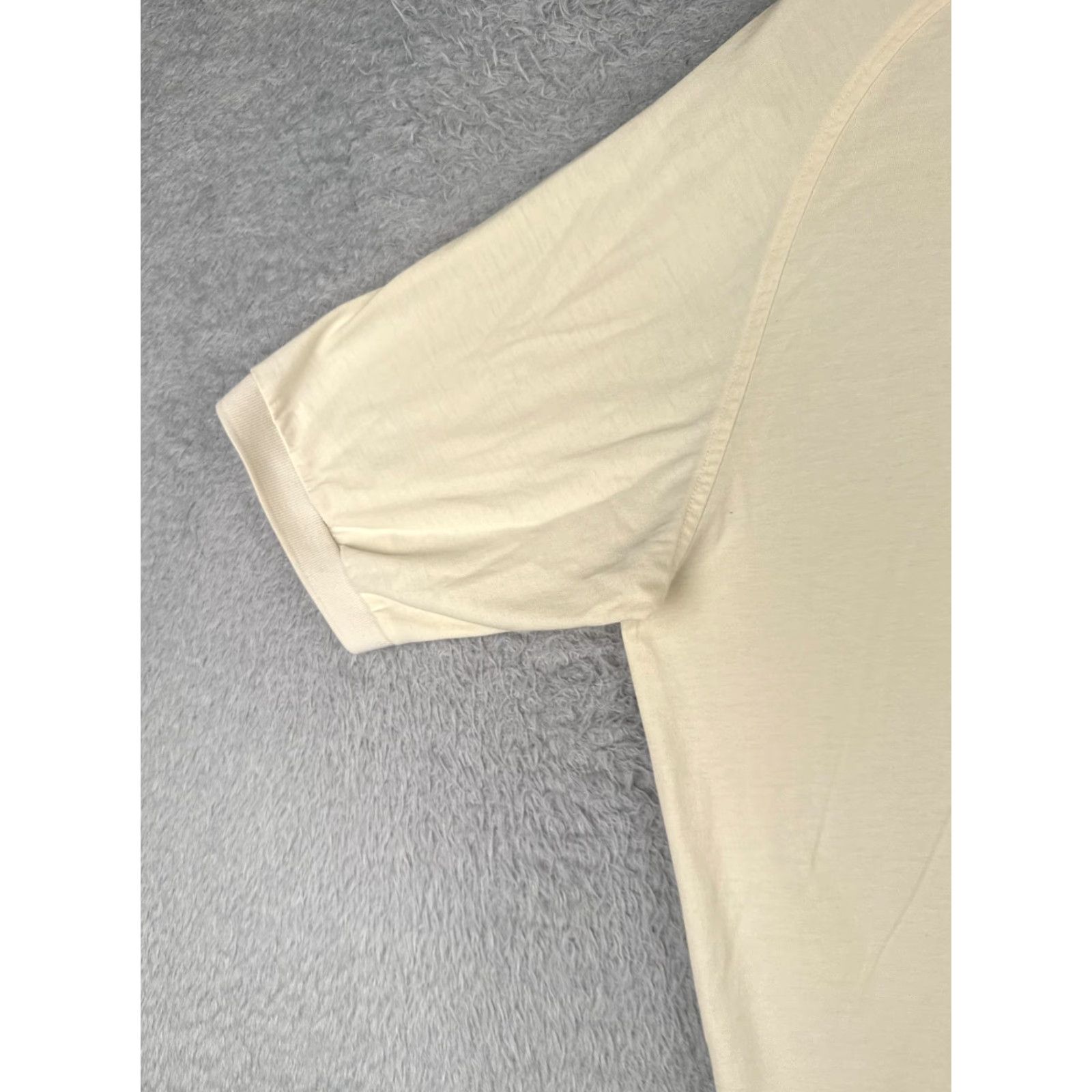 Ralph Lauren VINTAGE Ralph Lauren Polo Shirt Men Large Ivory Short Sleeve 100% Cotton Polo Shirt Mens Ivory 100% Cotton Polo Shirt Vintage Clothing Size US L / EU 52-54 / 3 - 3 Thumbnail