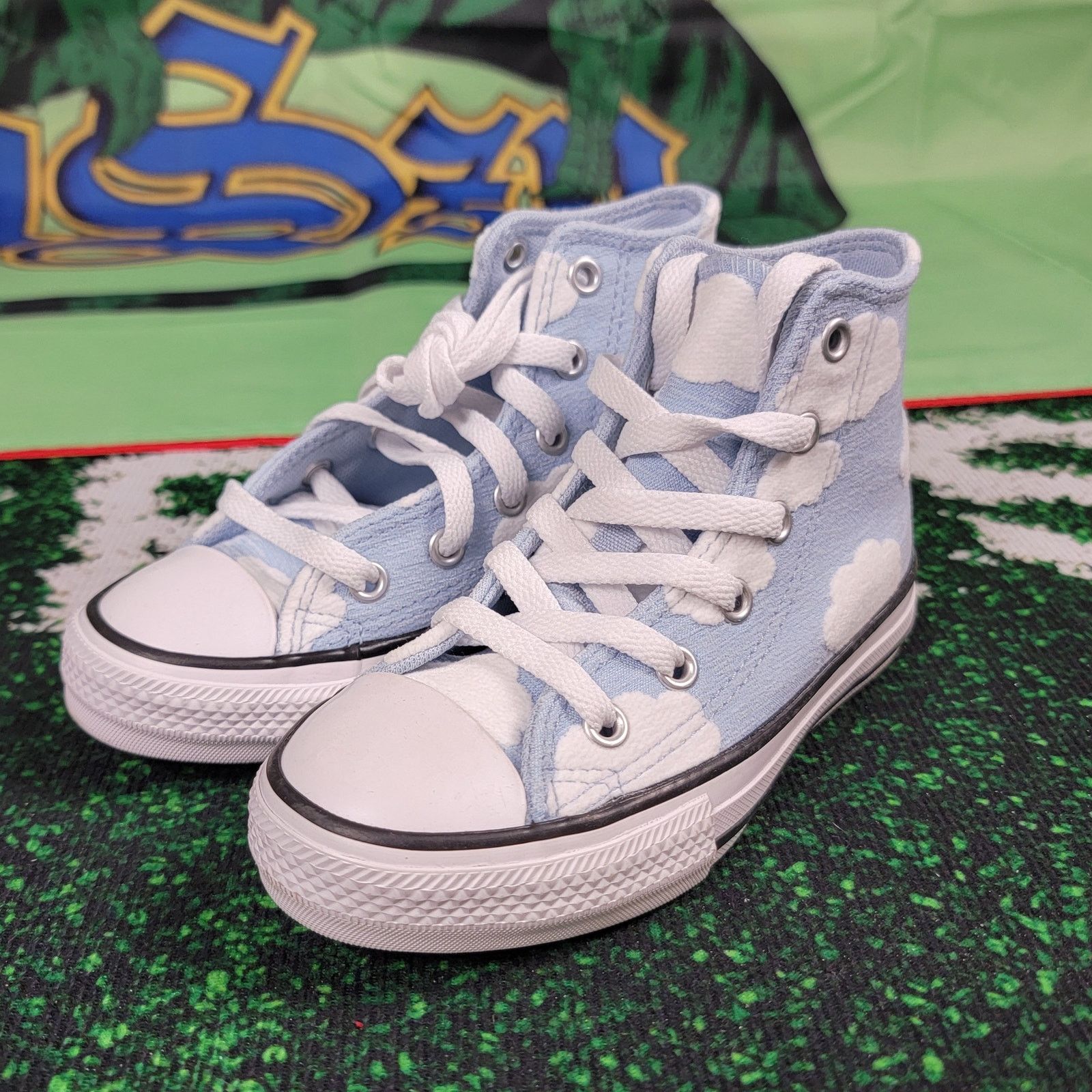 Converse CTAS HI Youth Sz 11 Lt Armory Blue/White A04342F