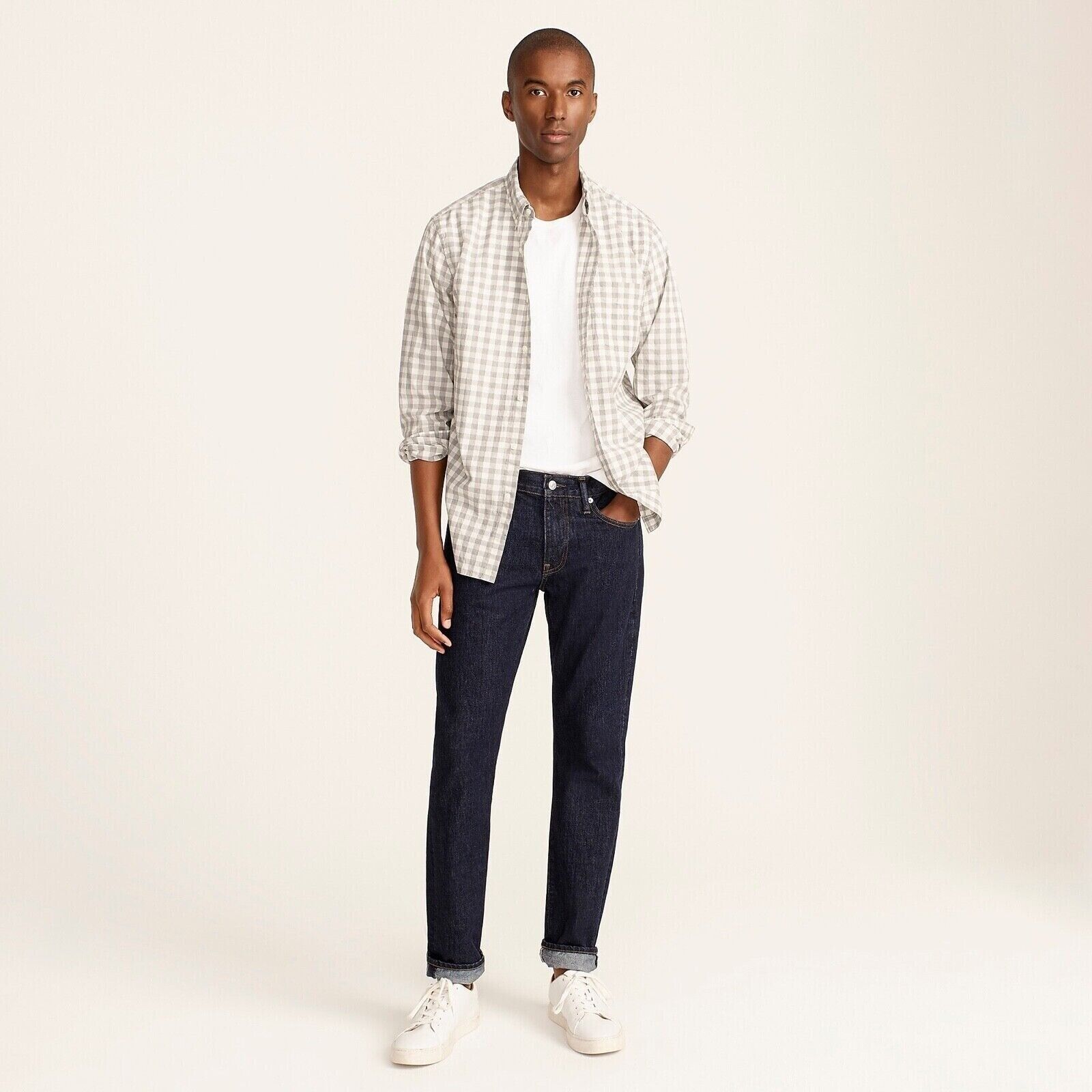 J.Crew NEW 30x30 J.Crew 484 Slim-Fit Cotton Jeans Resin Rinse Dark Size US 30 / EU 46 - 2 Thumbnail