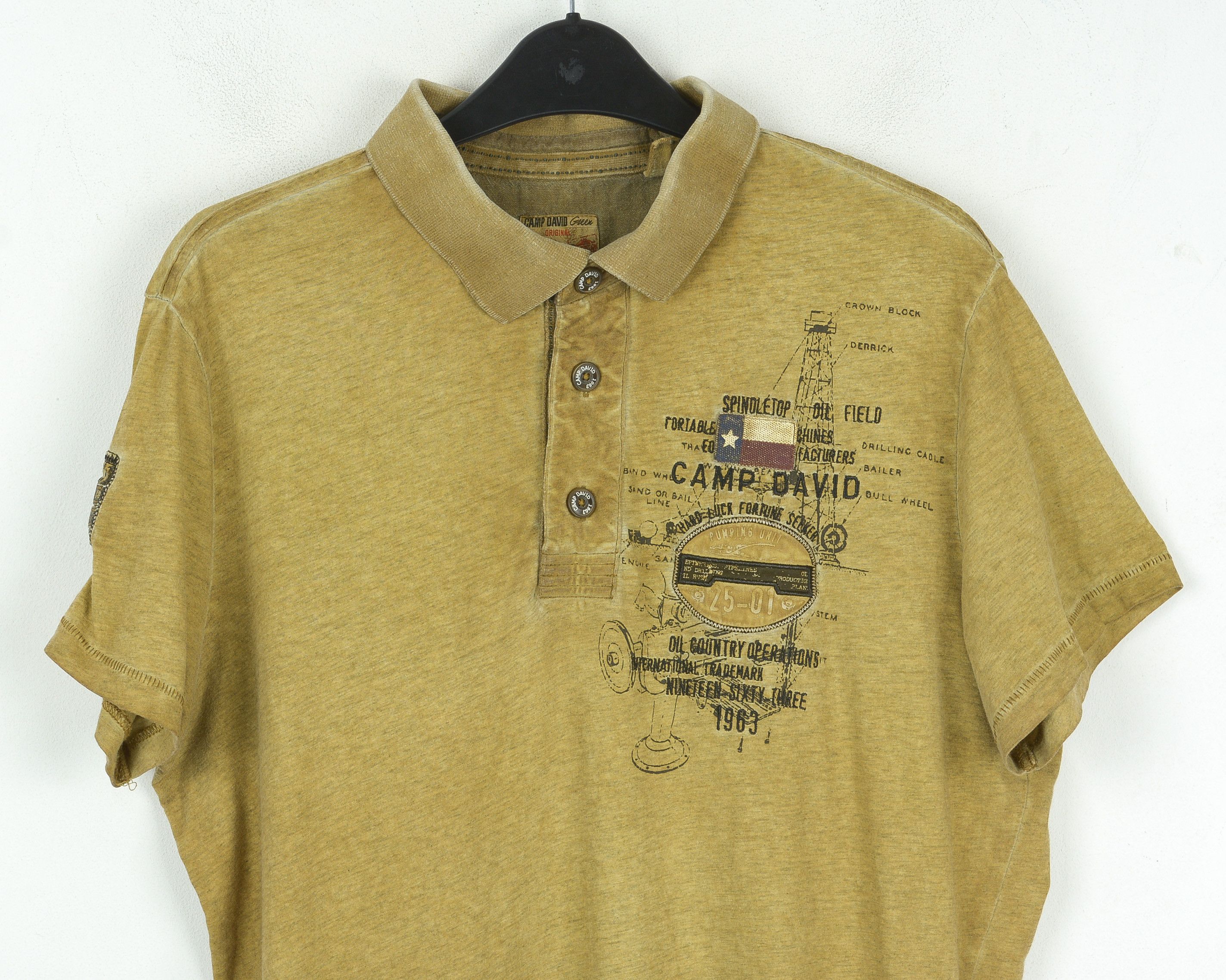 Camp David Polo M Shirt Short Sleeve Embroidery Cotton Casual Top L Size US M / EU 48-50 / 2 - 2 Thumbnail