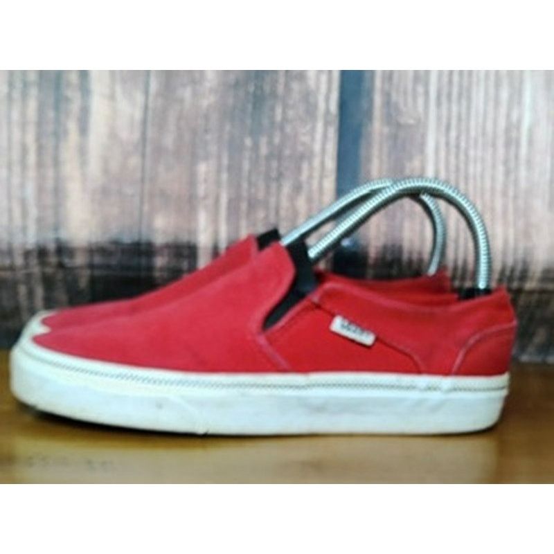 Vans Vans Classic Slip-On Skate Shoes Red Unisex Size US 7 / IT 37 - 2 Thumbnail