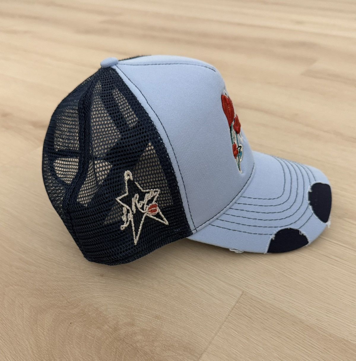 LaRopa LaRopa x UNKNWN Miami Marlins Exclusive Trucker Hat Blue Size ONE SIZE - 8 Thumbnail