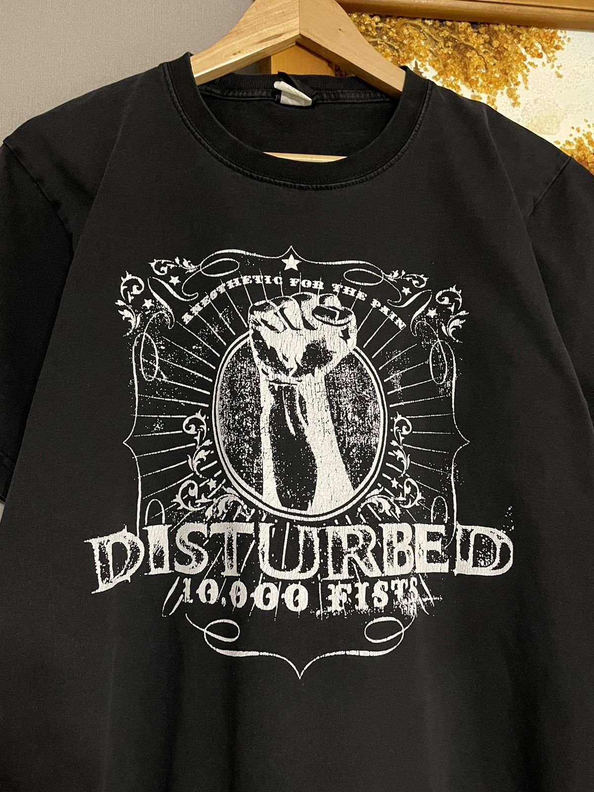 Band Tees × Vintage Rare Vintage 2005 Disturbed 10000 Fists Rock Tee Size US XL / EU 56 / 4 - 5 Thumbnail