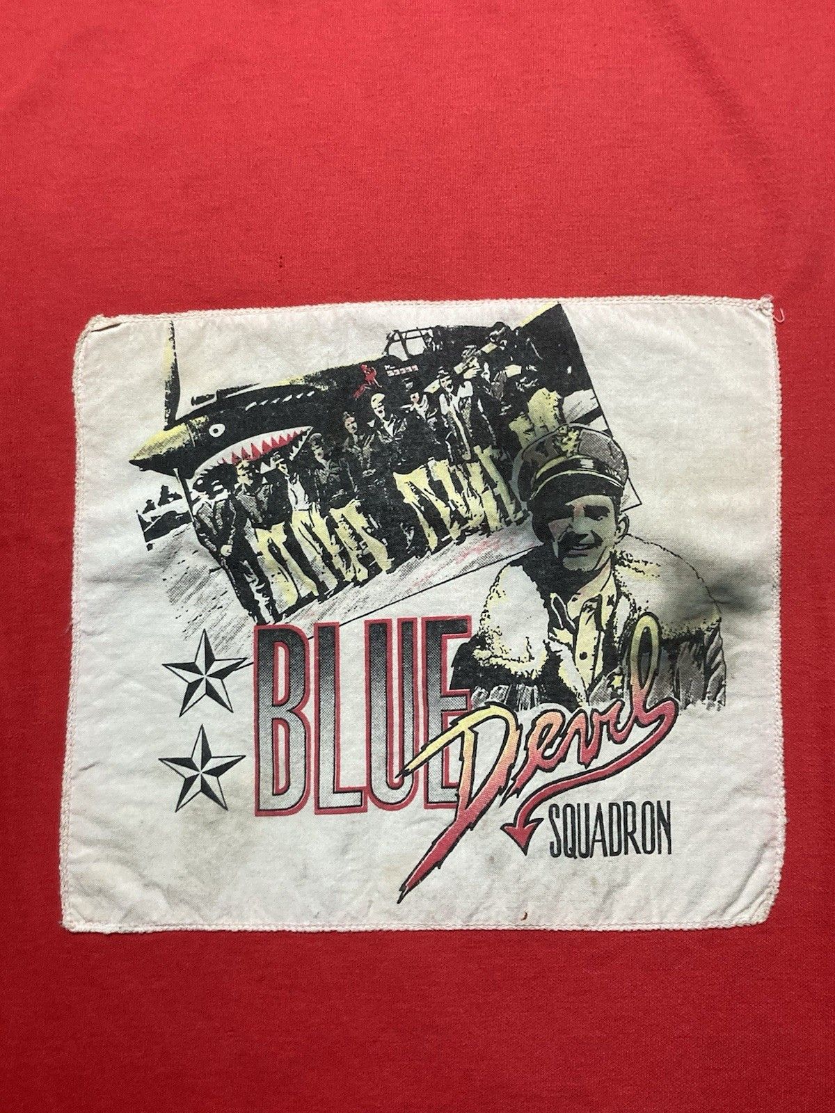 Vintage 70s t shirt blue devil squadron red white blue bomber L Size US L / EU 52-54 / 3 - 2 Thumbnail