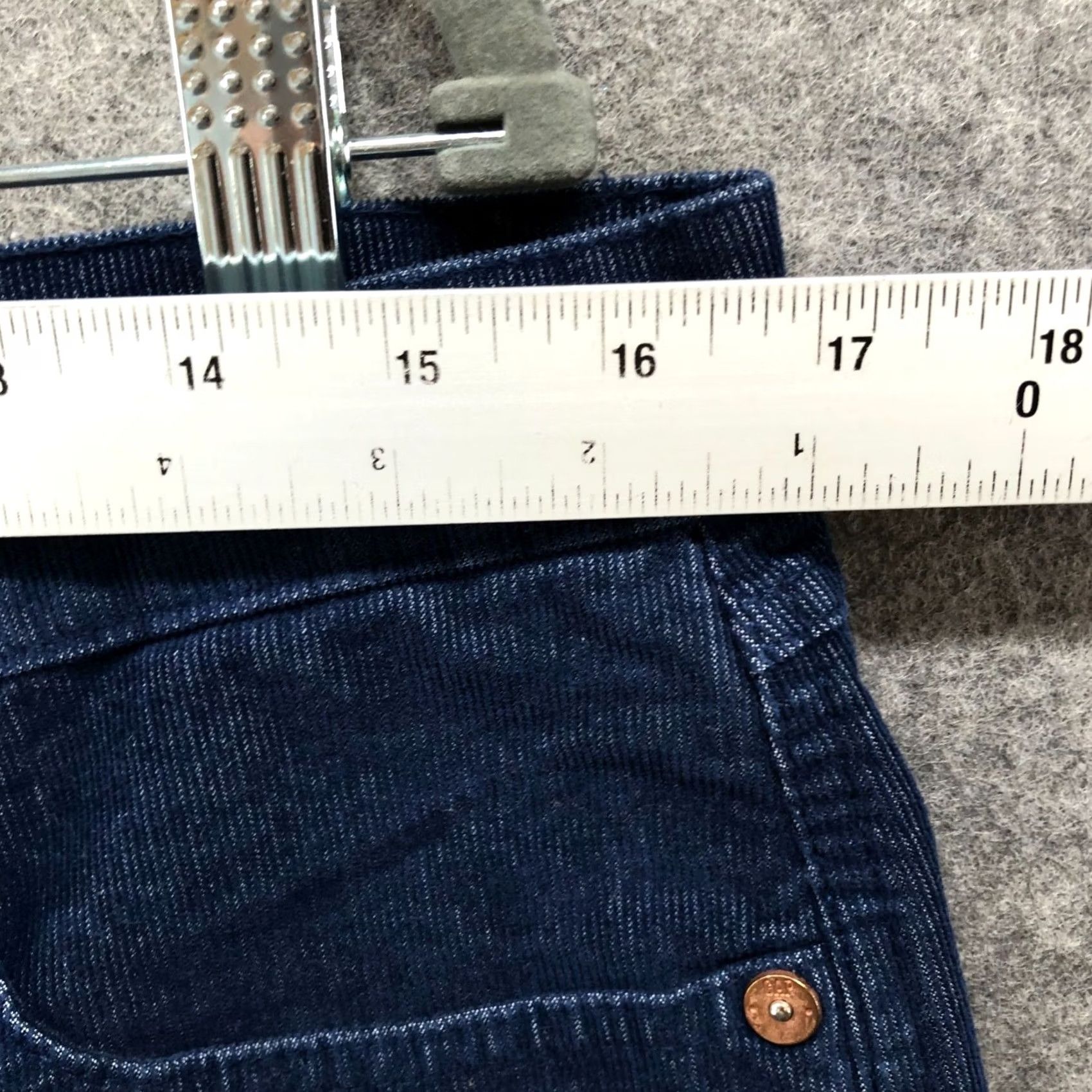 Gap Gap Corduroy Shorts Womens 10 Blue Cutoff Frayed Stretch Dark Blue 10'' Rise Size 32" / US 10 / IT 46 - 6 Thumbnail