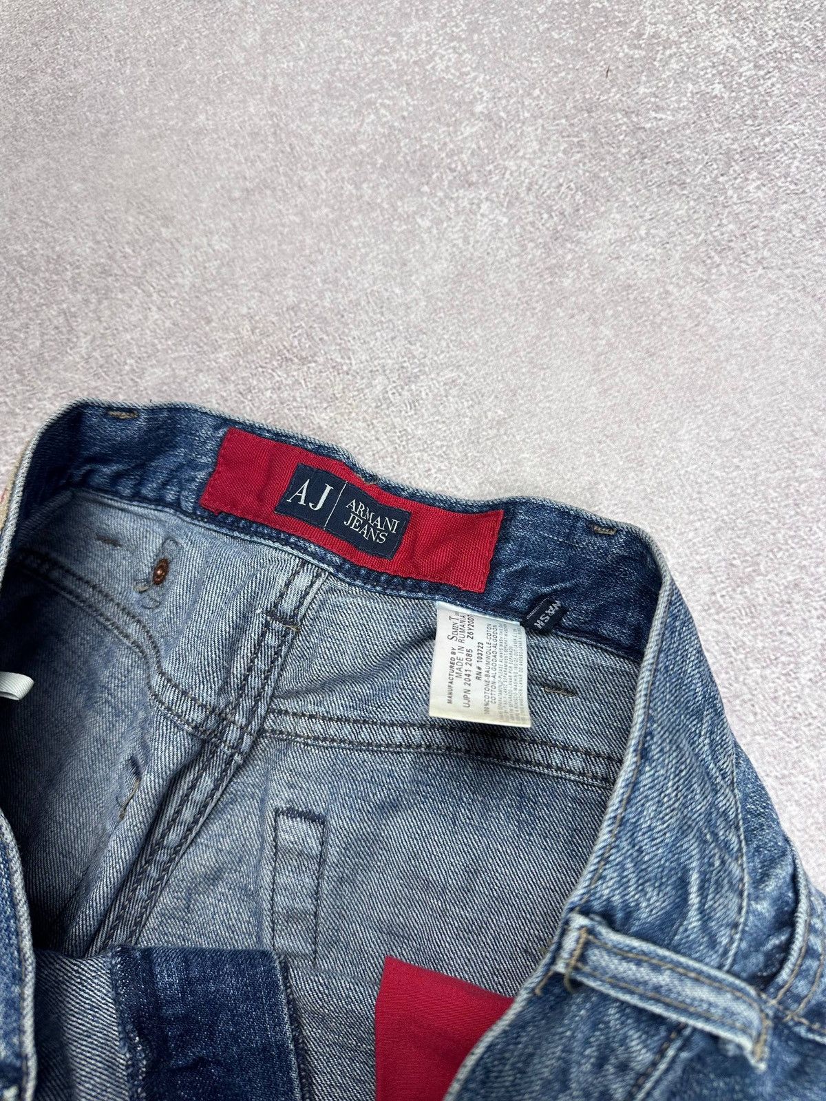 Armani Vintage 90s Armani Metal Logo Baggy Y2K Jeans U20 32 Size US 32 / EU 48 - 8 Thumbnail