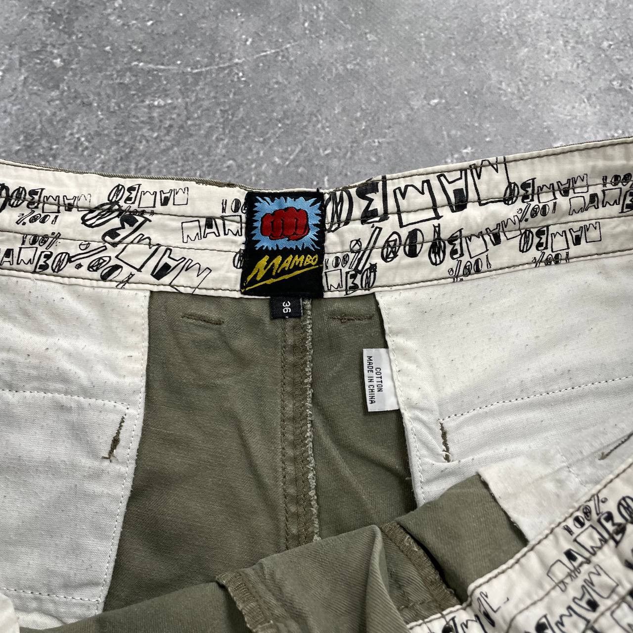 Mambo × Vintage Vintage Mambo Cargo Shorts Faded Olive Green Size 36 Size US 36 / EU 52 - 17 Thumbnail