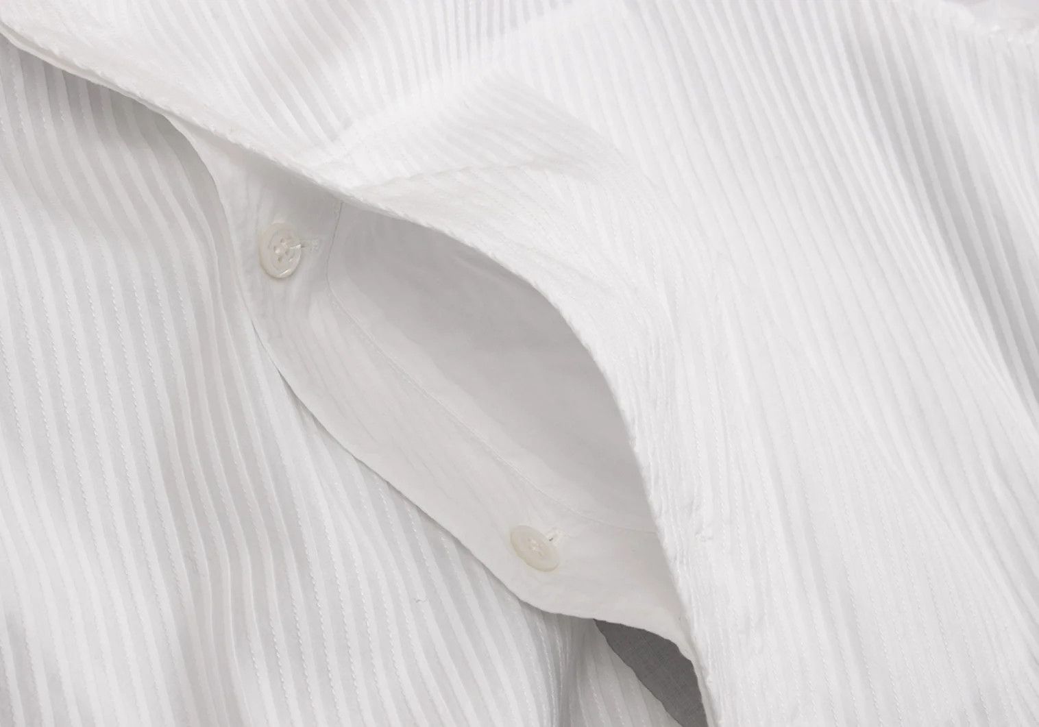 Issey Miyake Front Bias Pleats Design Long Sleeve Shirt in White Size US S / EU 44-46 / 1 - 6 Thumbnail