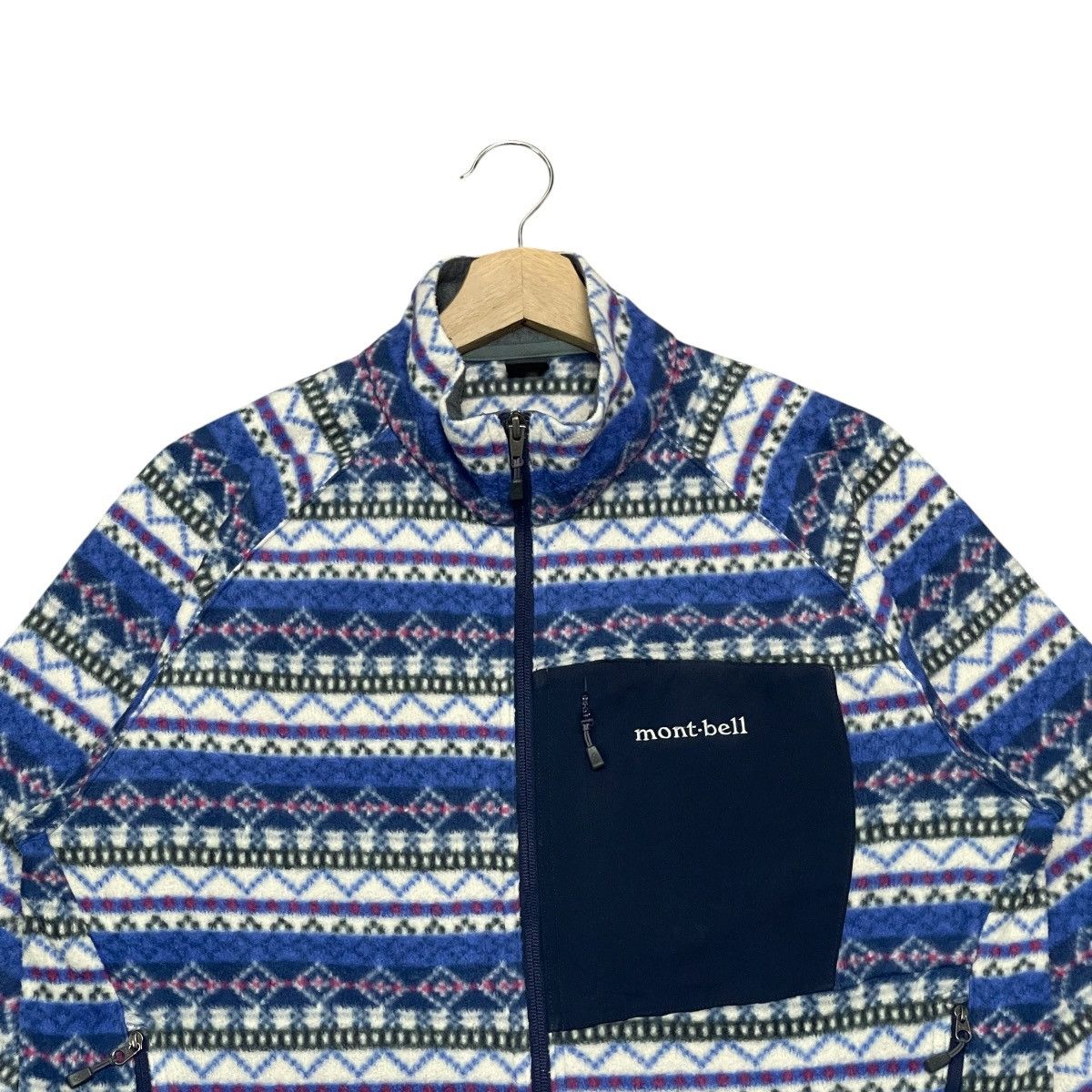 Montbell Vintage Mont-Bell Climaplus100 Print Fleece Sherpa Jacket Size US L / EU 52-54 / 3 - 6 Thumbnail