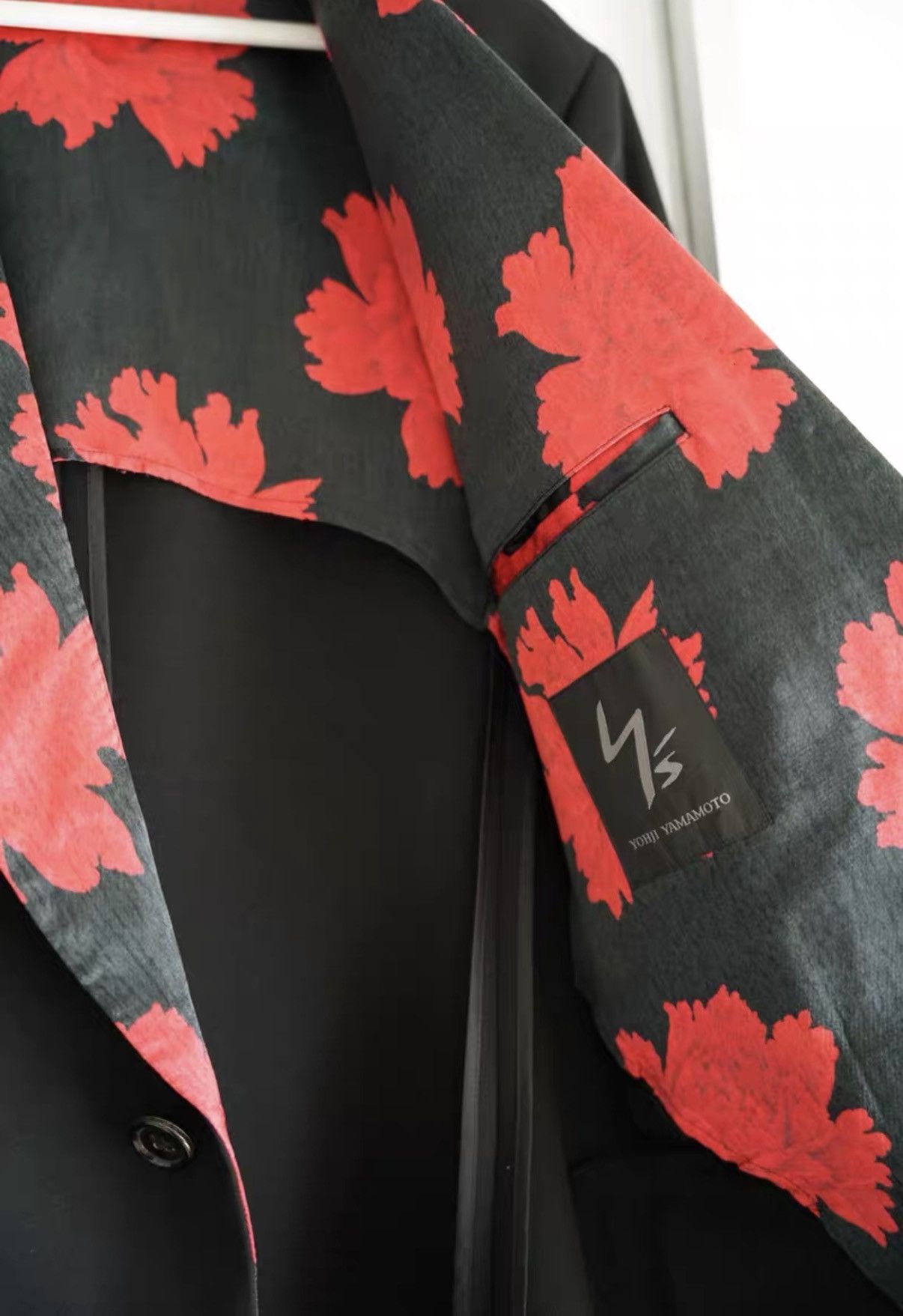 Yohji Yamamoto Yohji Yamamoto 05aw Peony Floral Silk Lapel Blazer K4 Size US L / EU 52-54 / 3 - 5 Thumbnail