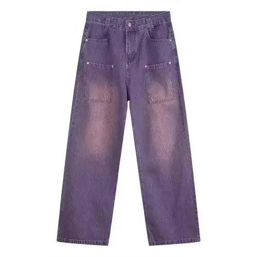 VIBE Panel Baggy Purple Denim Jeans Size US 32 / EU 48 - 3 Thumbnail
