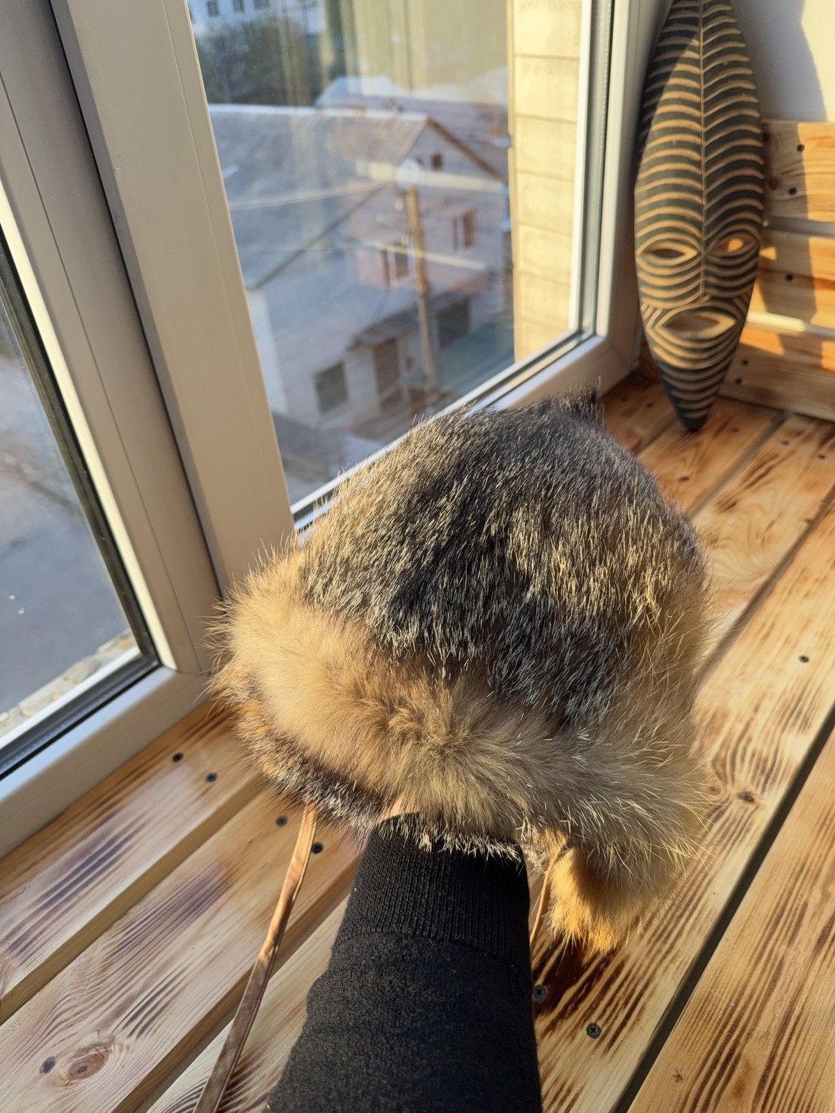 Le Grande Bleu (L.G.B.) Vintage Y2K Fuzzy 90s Luxury Real Fur Ushanka Hat LGB Style Size ONE SIZE - 4 Thumbnail