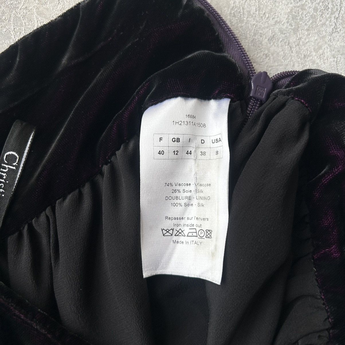 Christian Dior Monsieur Christian Dior Pleated Velvet Skirt Size 30" / US 8 / IT 44 - 6 Thumbnail