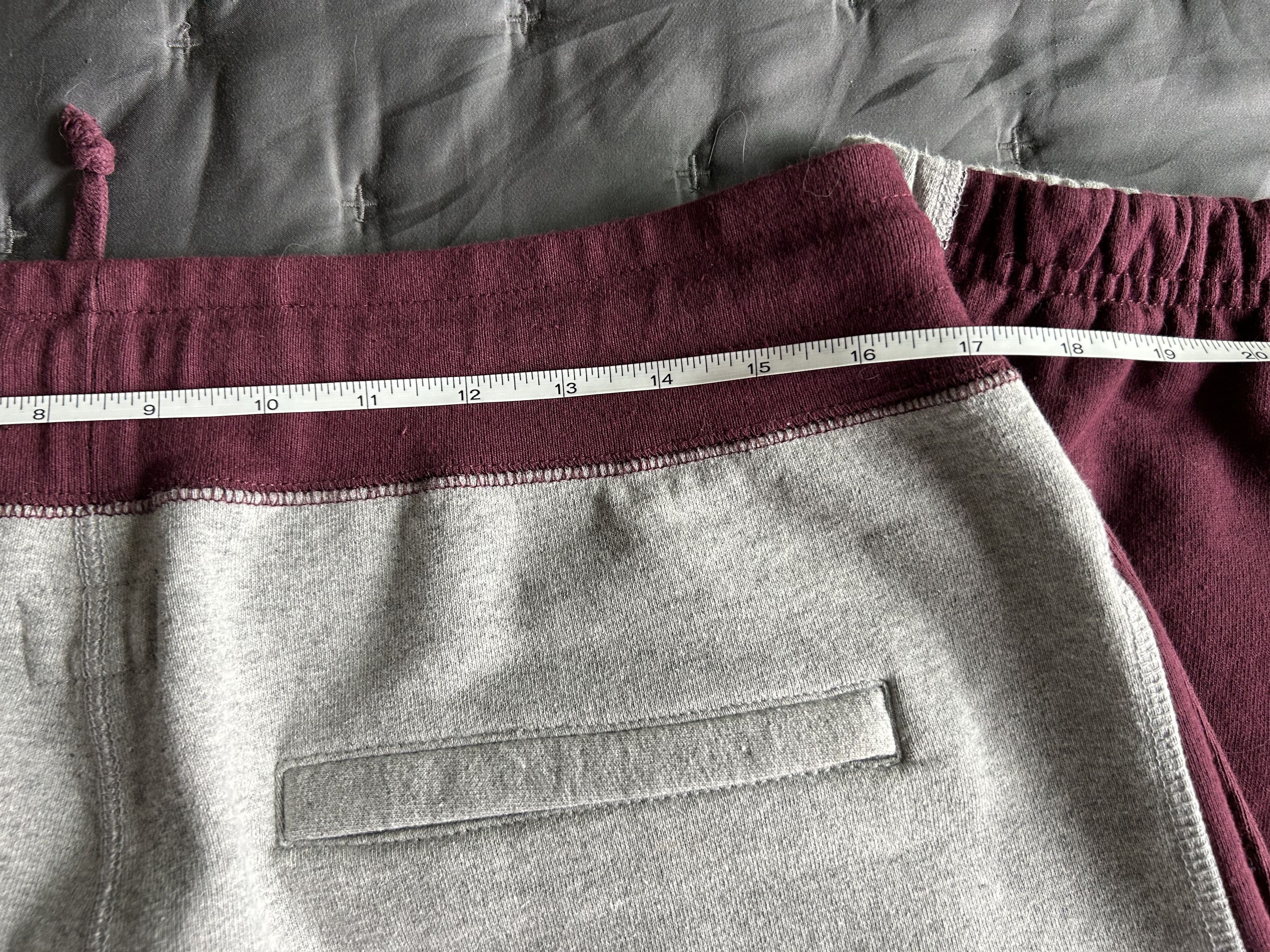 Noah Color Block Sweatpants XL Extra Large Maroon / Grey EUC Size US 36 / EU 52 - 6 Thumbnail