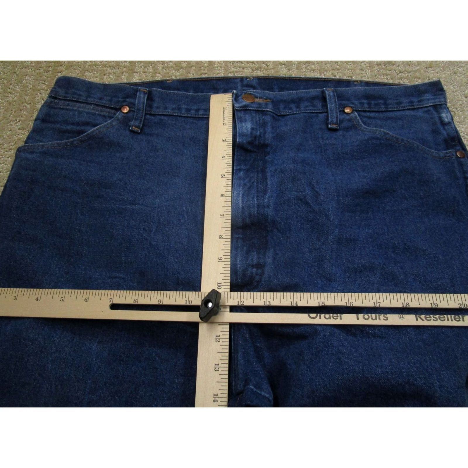Wrangler Wrangler Jeans Mens 42x34 Blue Cowboy Cut Original Fit Western Pants Dark Wash Size US 42 / EU 58 - 6 Thumbnail