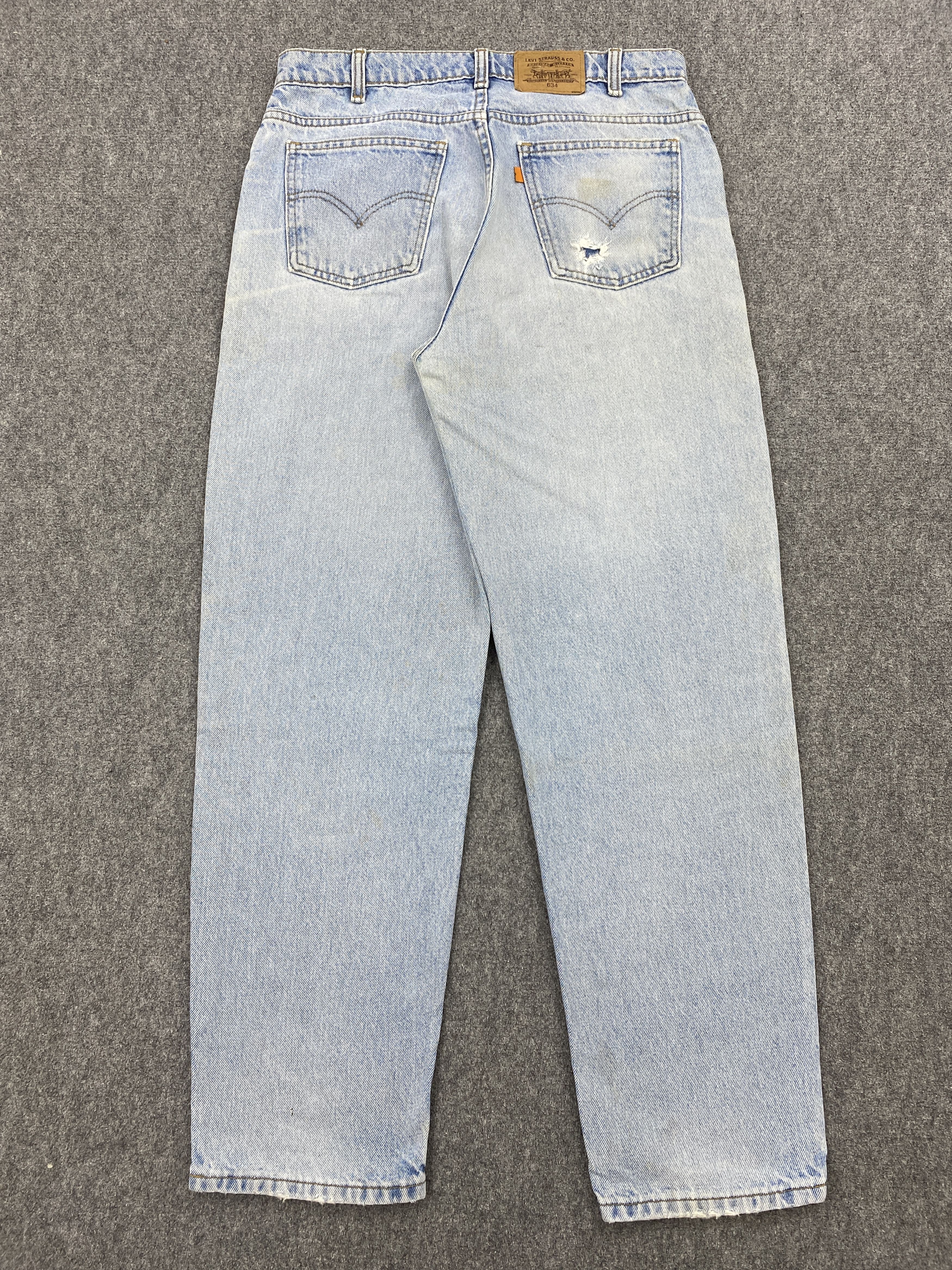 Levi's × Vintage Vintage 90s Levis 634 Orange Tabs Light Washed Jeans Size US 33 - 3 Thumbnail
