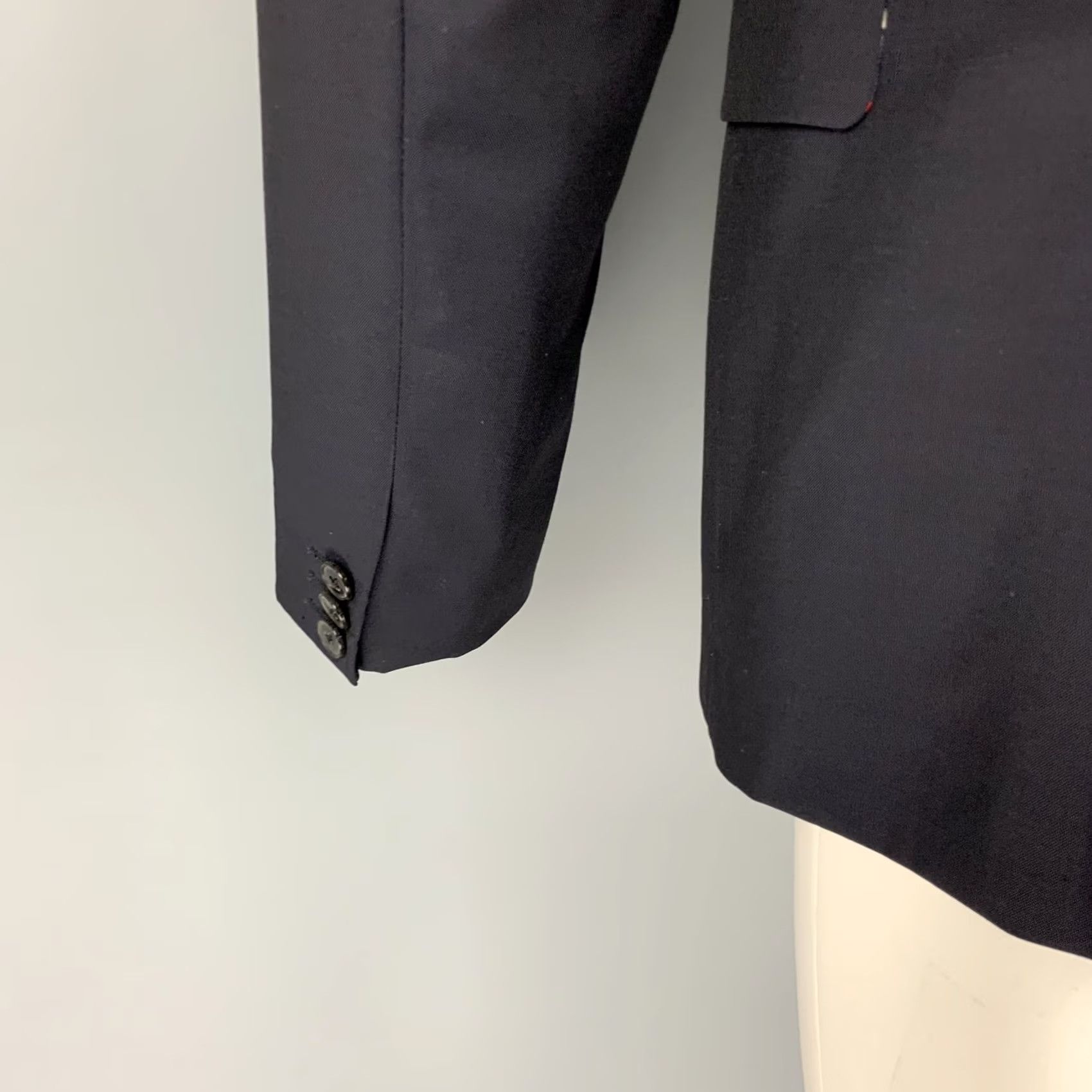 Valentino VALENTINO Navy Wool Mohair Sport Coat Size 42 Notch Lapel Mens Size US XS / EU 42 / 0 - 4 Thumbnail