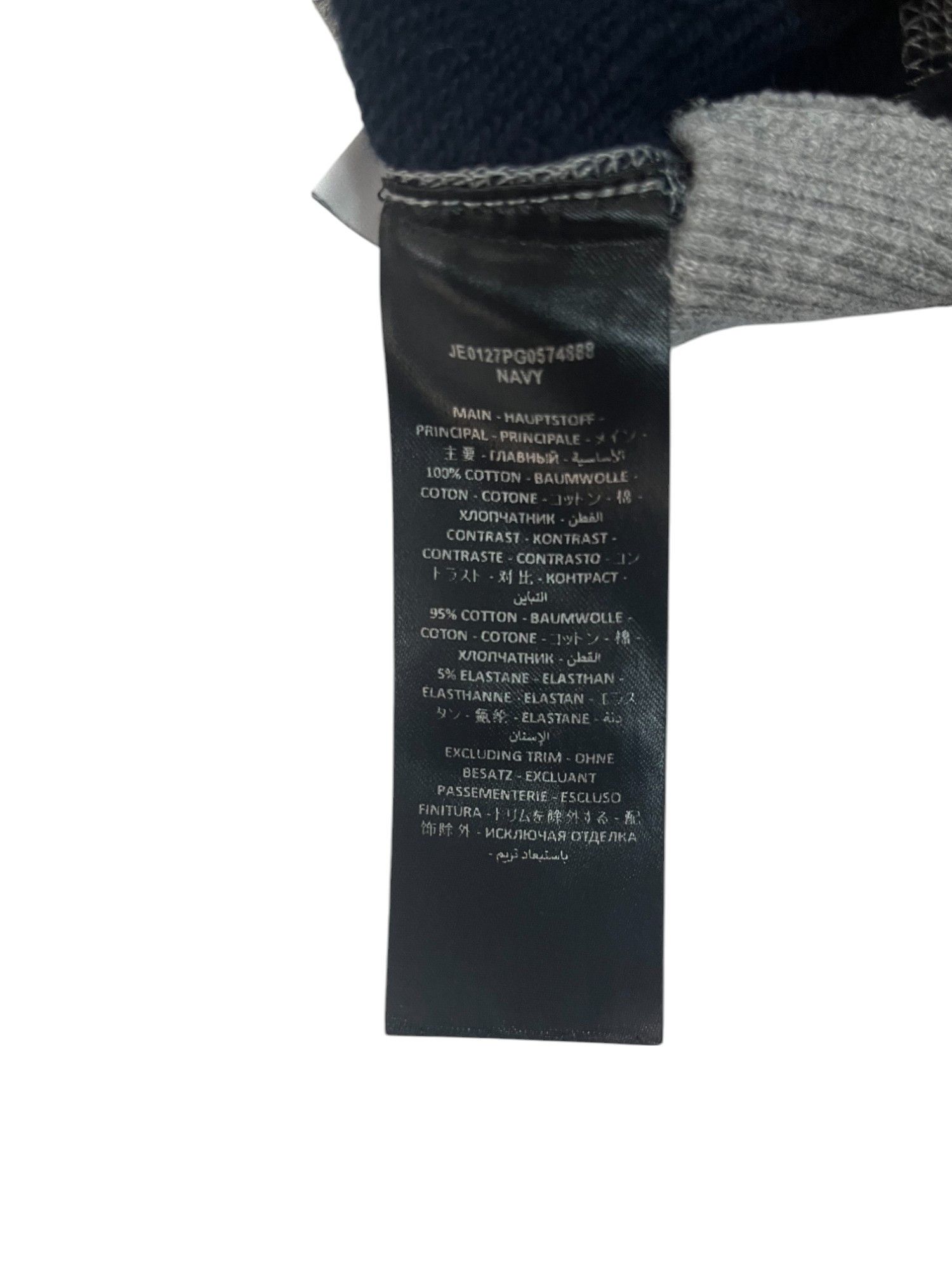 JW Anderson Navy And Beige Cotton Back Hoodie Size XS / US 0-2 / IT 36-38 - 5 Thumbnail