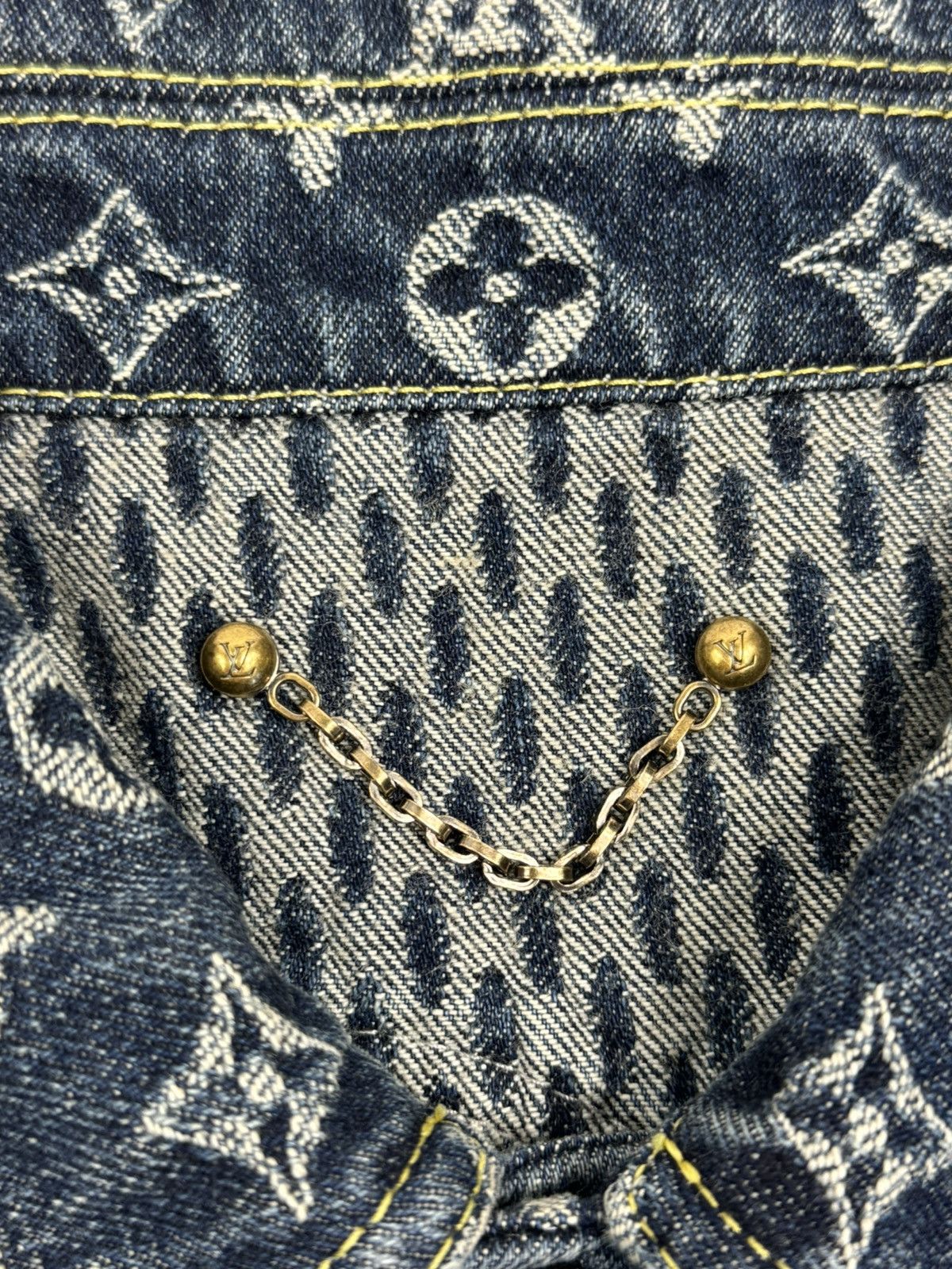 Louis Vuitton LOUIS VUITTON X NIGO MONOGRAM BLUE DENIM JACKET Size US XL / EU 56 / 4 - 4 Thumbnail