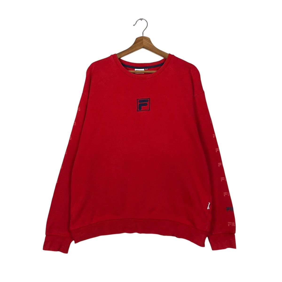 Japanese Brand 📌Vintage Sweatshirt Fila Centre Logo Big Logo Size US M / EU 48-50 / 2 - 2 Thumbnail
