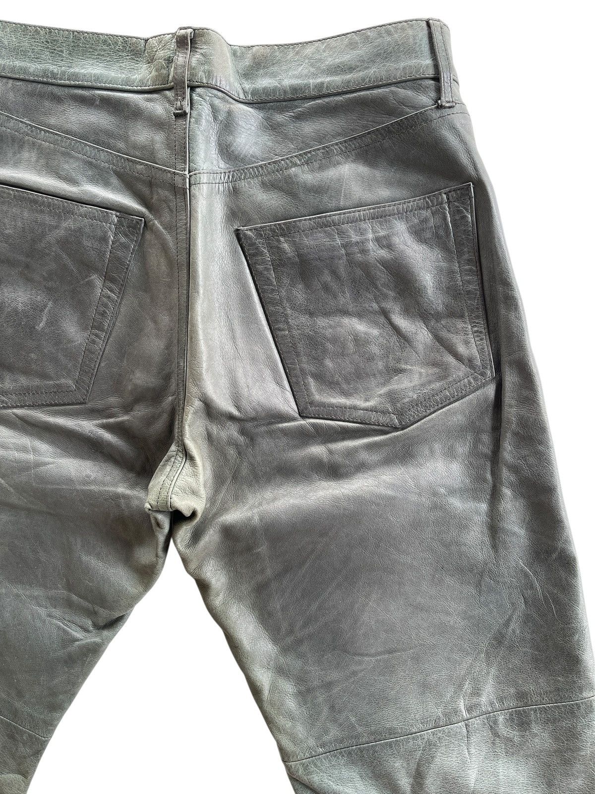 PPFM PPFM Dirty Green Leather Pants Size US 30 / EU 46 - 10 Thumbnail