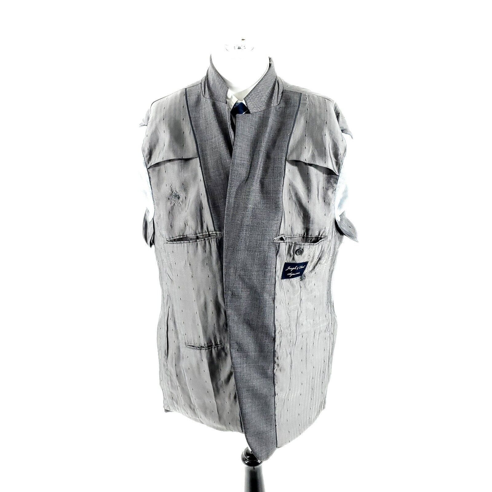 Joseph & Feiss DAMAGED Joseph & Feiss Super 100s Wool 2 Button Blazer 44R O Size 44R - 12 Thumbnail