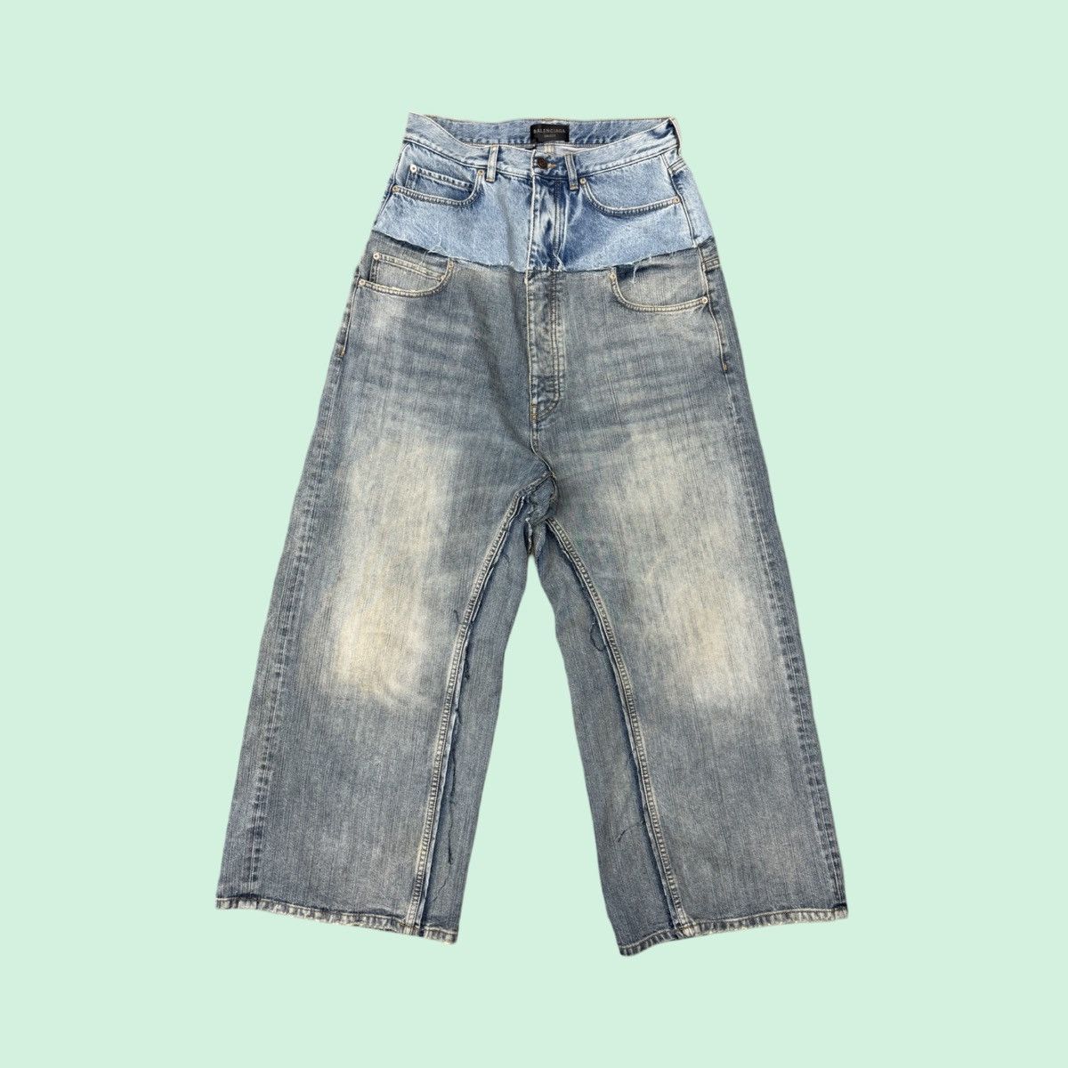 Balenciaga Balenciaga Cut Up Blue Denim | Grailed