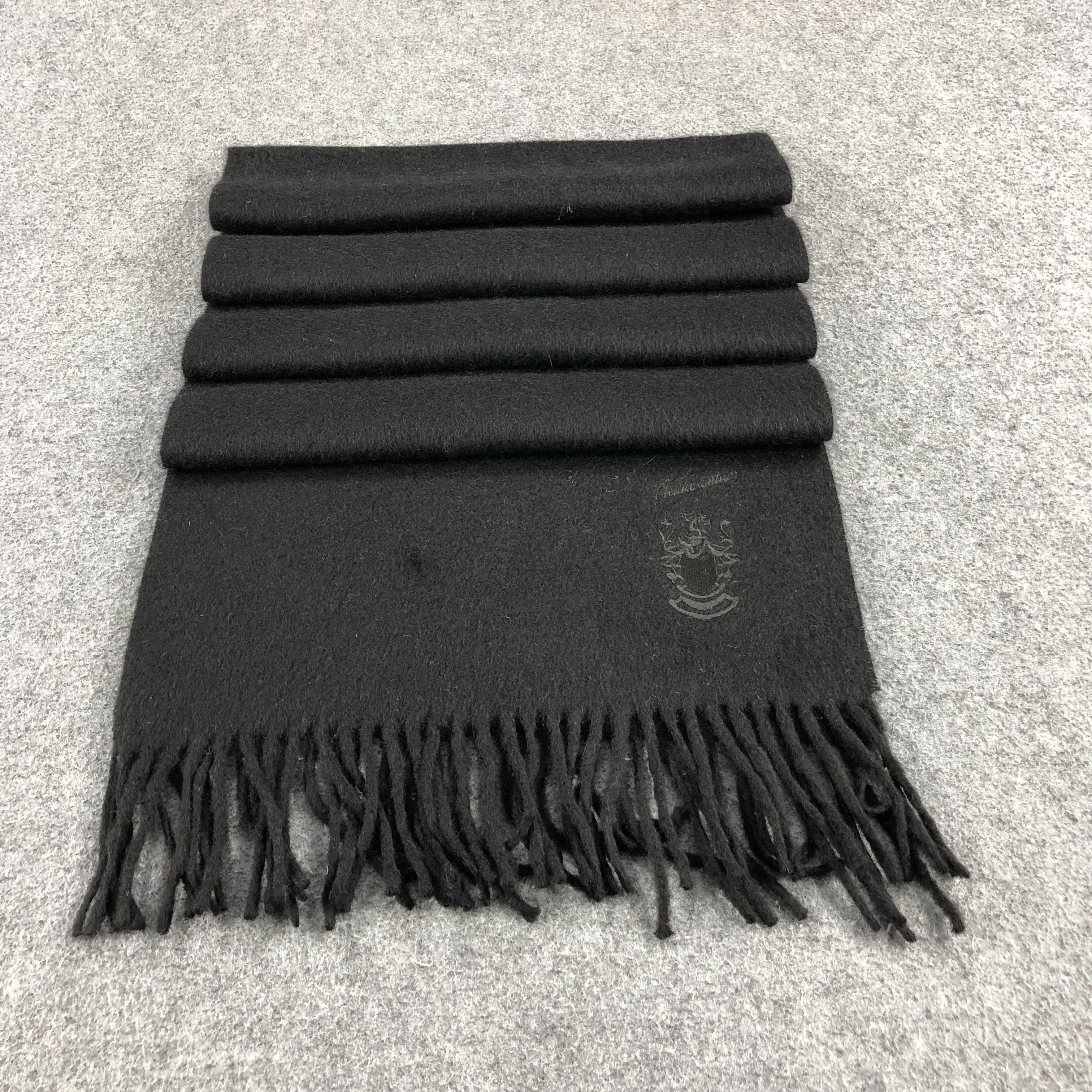 Aquascutum Aquascutum Black Cashmere Scarf Muffler V820 Size ONE SIZE - 2 Thumbnail