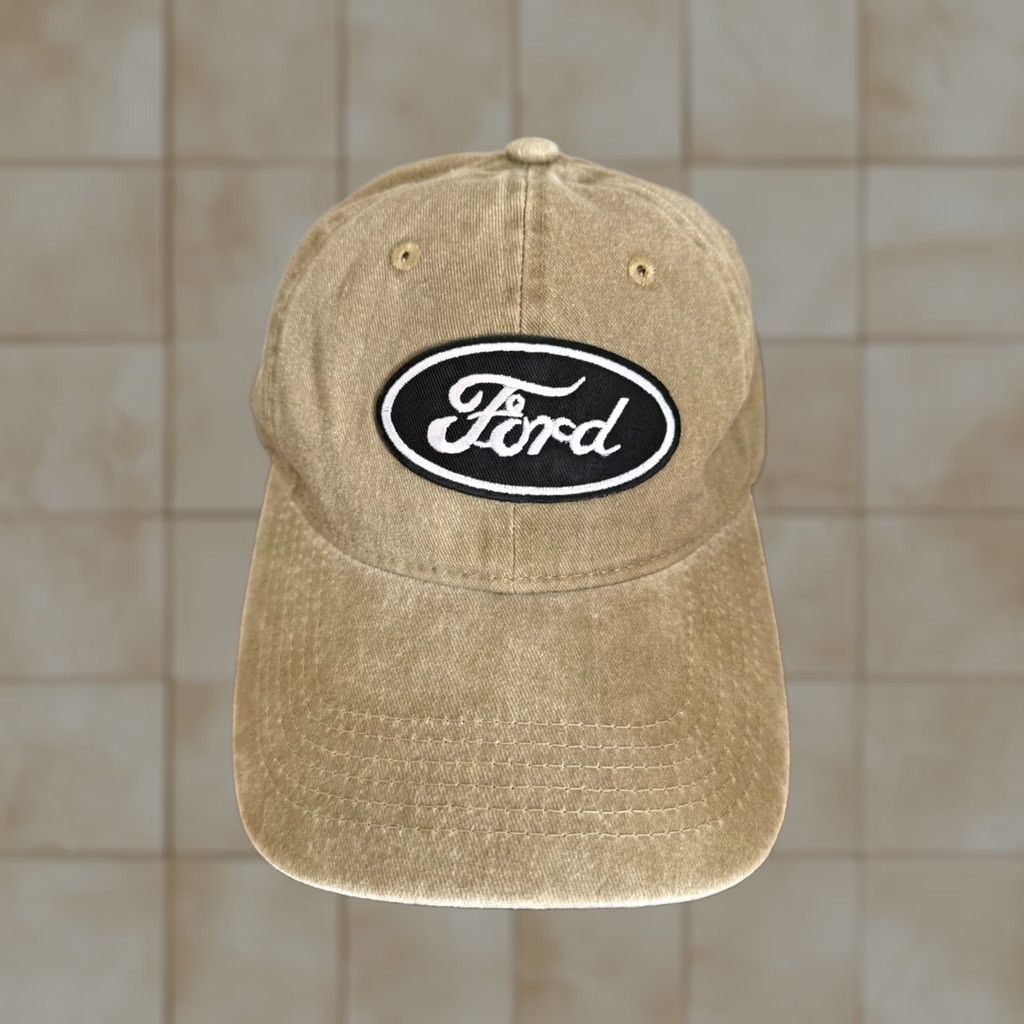 Ford Ford Patch Hat Cap Brown Beige Adjustable One Size Men Cotton Canvas Baseball Cap Size ONE SIZE - 1 Thumbnail