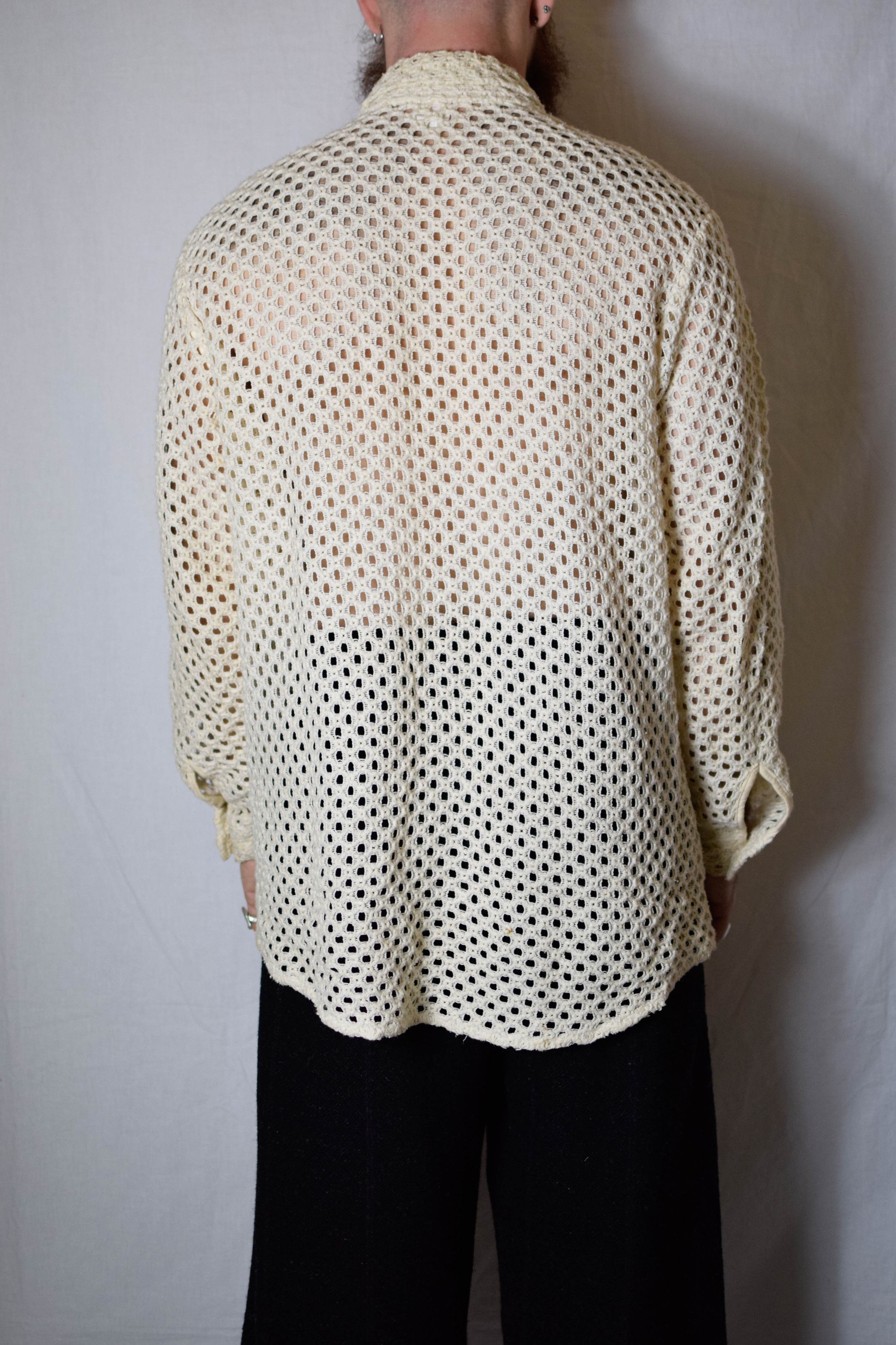 Yohji Yamamoto YYPH SS94 Mesh Shirt - HT-B37-064 Size US L / EU 52-54 / 3 - 6 Thumbnail