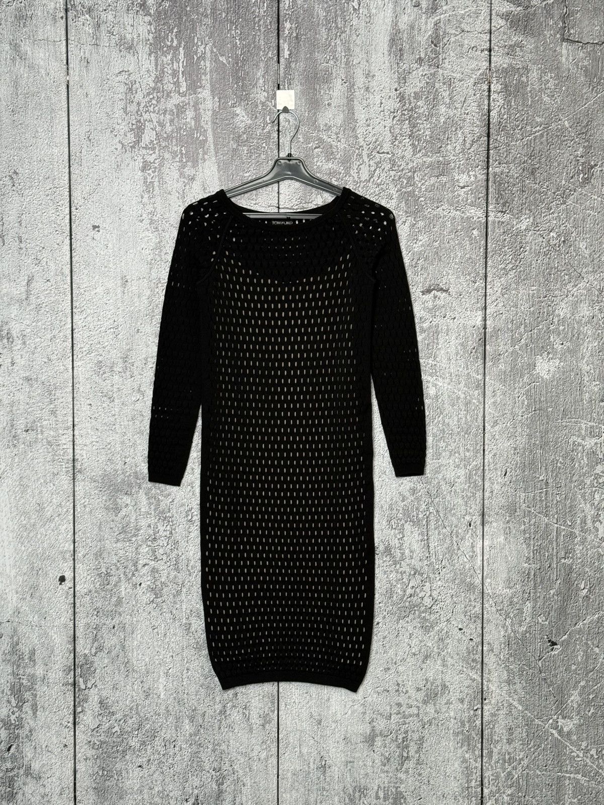 long knit cardigan dress Cardigan midi dress in stretch modal knit Black / L