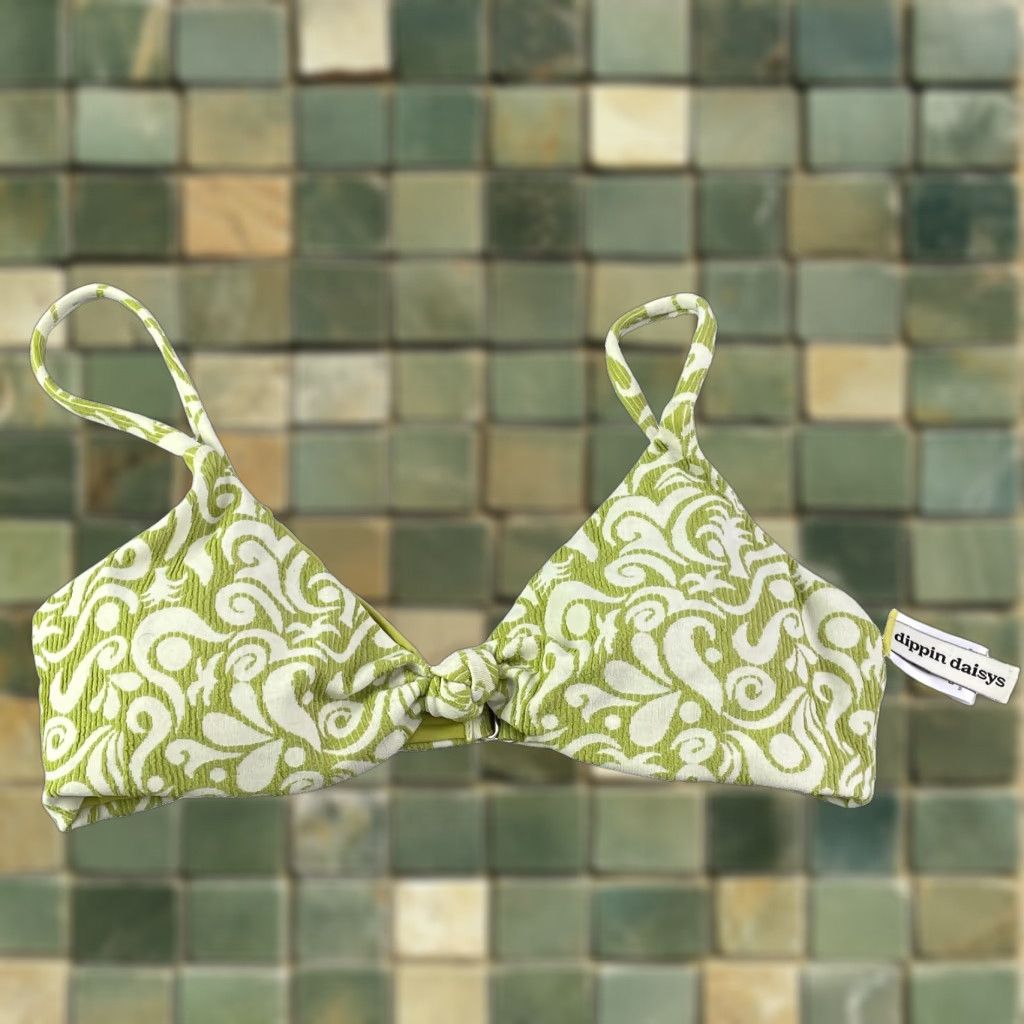 Pacsun Pacsun Top Bra Women's Medium Green Paisley Dippin Daisys Bathing Suit Sport Bralette Lace Underwired Padded Vintage No Size M / US 6-8 / IT 42-44 - 1 Thumbnail