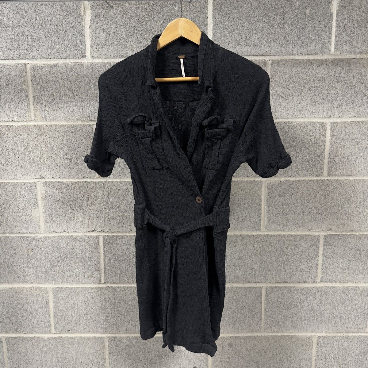 Free People Free People Clementine Cotton Linene Mini Front Tie Dress Size M / US 6-8 / IT 42-44 - 1 Thumbnail