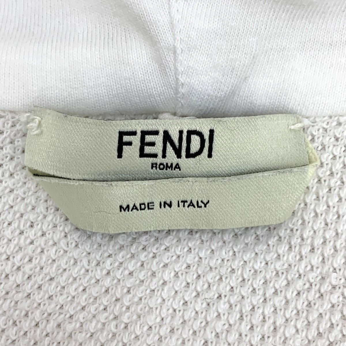 Fendi Fendi White Side Logo Cotton Hooded Zip Up Jacket K26WX Size XS / US 0-2 / IT 36-38 - 5 Thumbnail