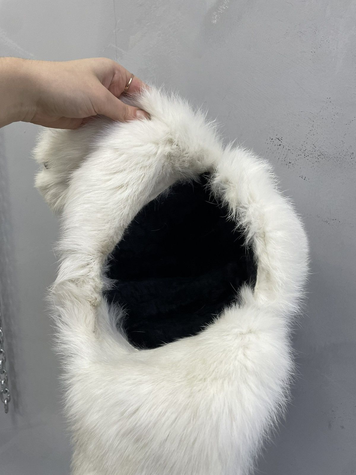 Hysteric Glamour Rare real fur fuzzy ushanka panama hat avant garde y2k Size ONE SIZE - 10 Thumbnail