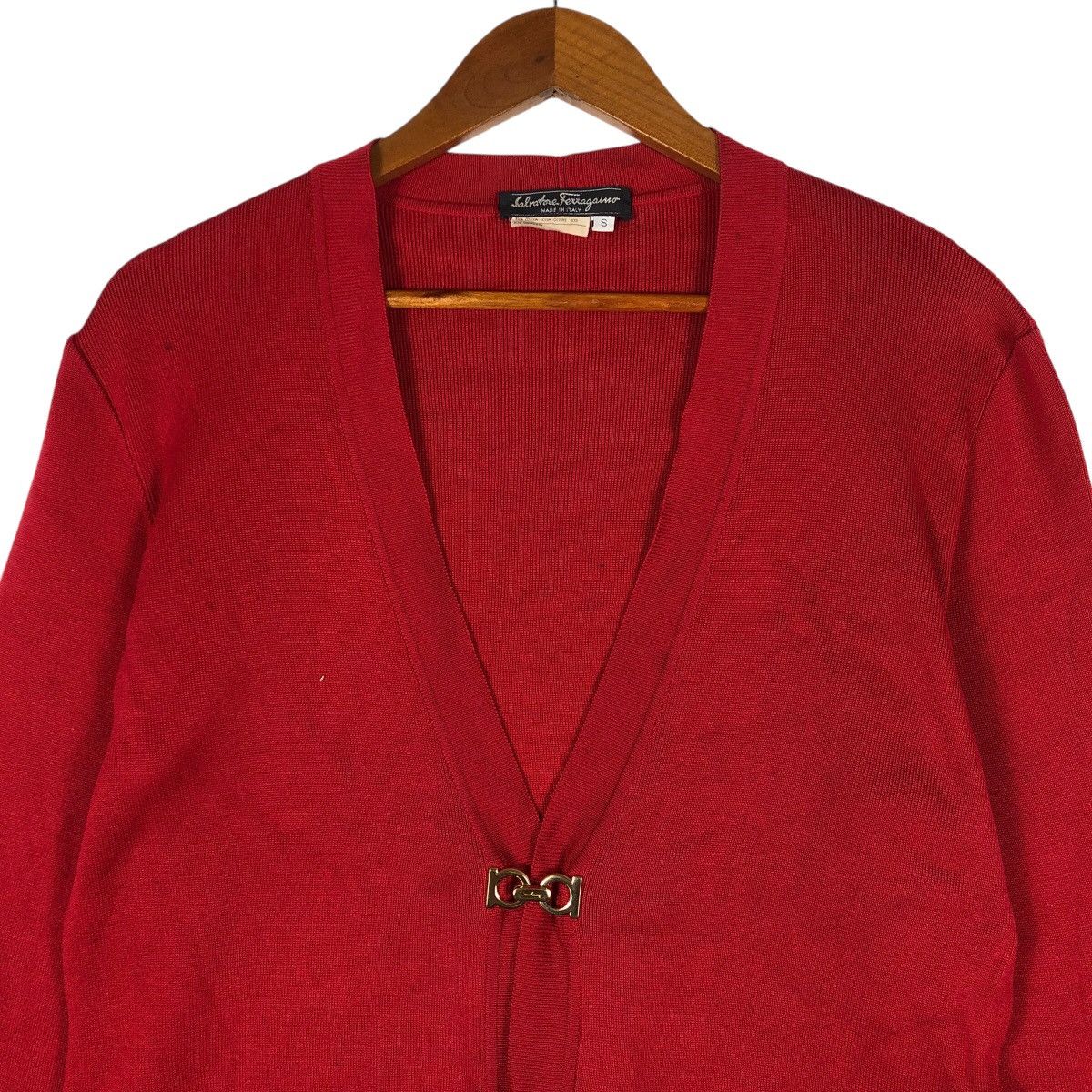 Salvatore Ferragamo SALVATO FERRAGAMO Red Cardigan Sweater Size US S / EU 44-46 / 1 - 2 Thumbnail