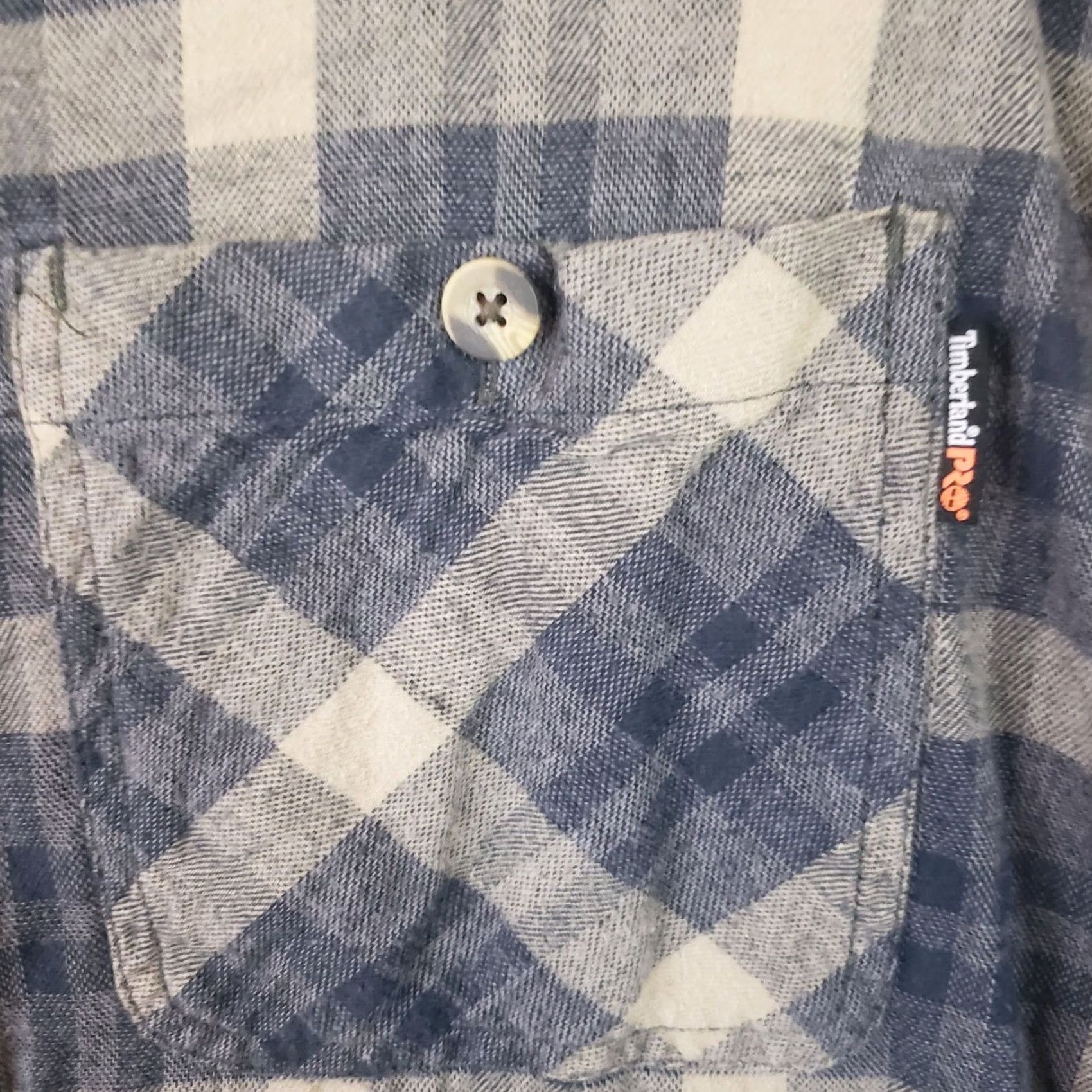Timberland VINTAGE Timberland Pro Shirt Men XL Gray Beige Plaid Flannel Long Sleeve Button-Up Pocket Timbe rland Tabs Size US XL / EU 56 / 4 - 4 Thumbnail