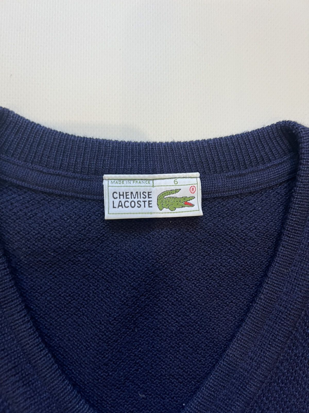 Lacoste Vintage Lacoste Blue Sweater V Neck Size US L / EU 52-54 / 3 - 5 Thumbnail