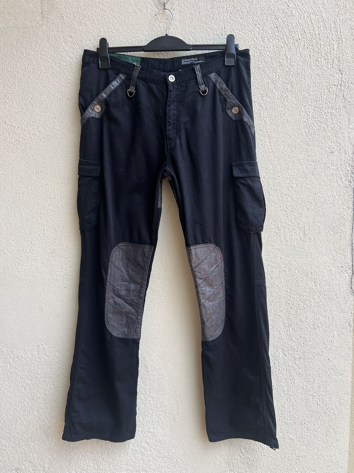 02DERIV. × Alfredo Bannister Alfredo Bannister X 02Deriv Hybrid Leather Cargo Trouser Size US 33 - 6 Thumbnail